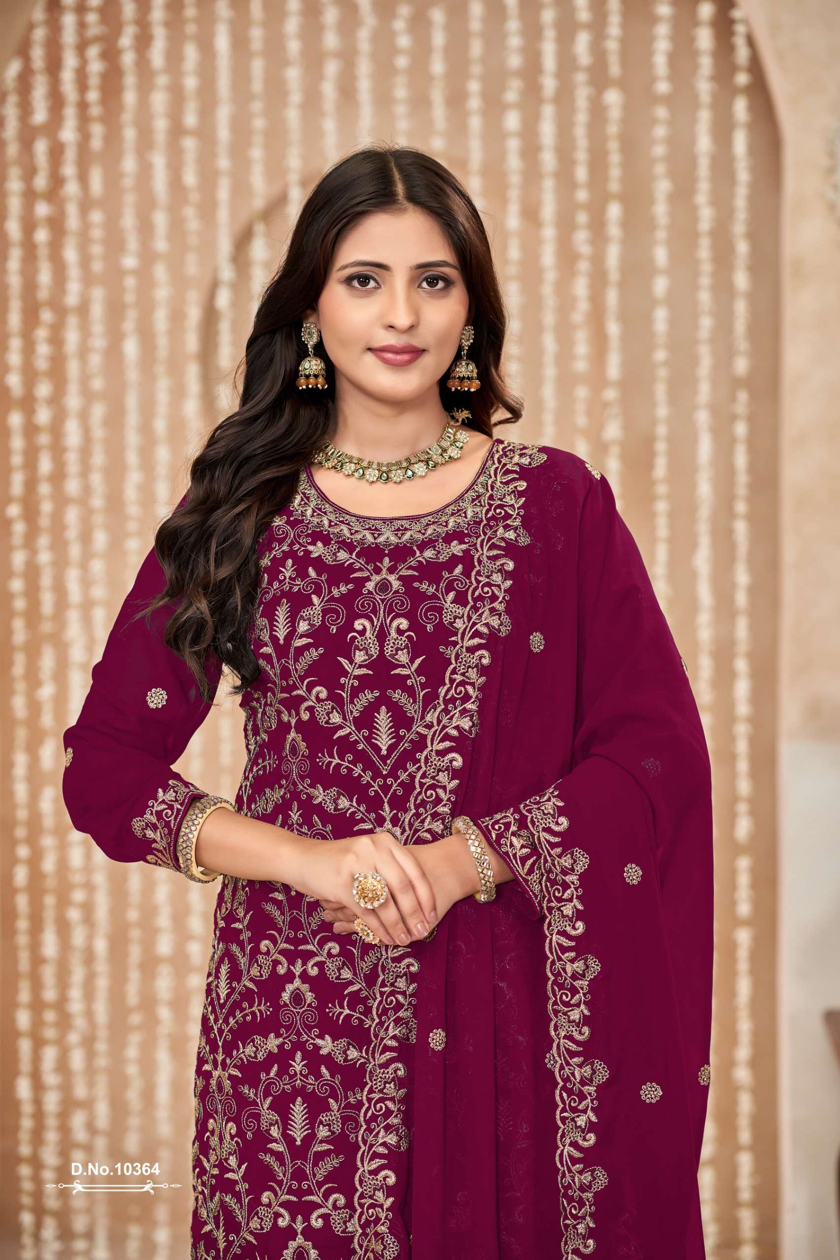 ANJUBAA VOL 36 by  Dani creation FAUX georgette suit collection manufacturer surat 