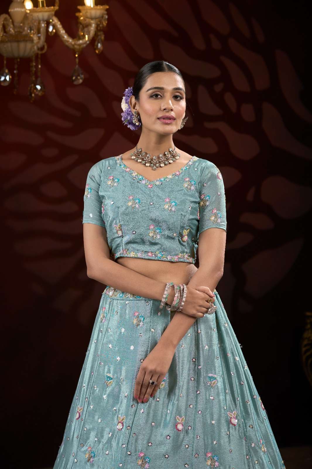 D NO 1085 TO 1090 by  ANJANI ART Bridal net lehenga choli collection manufacturer surat 