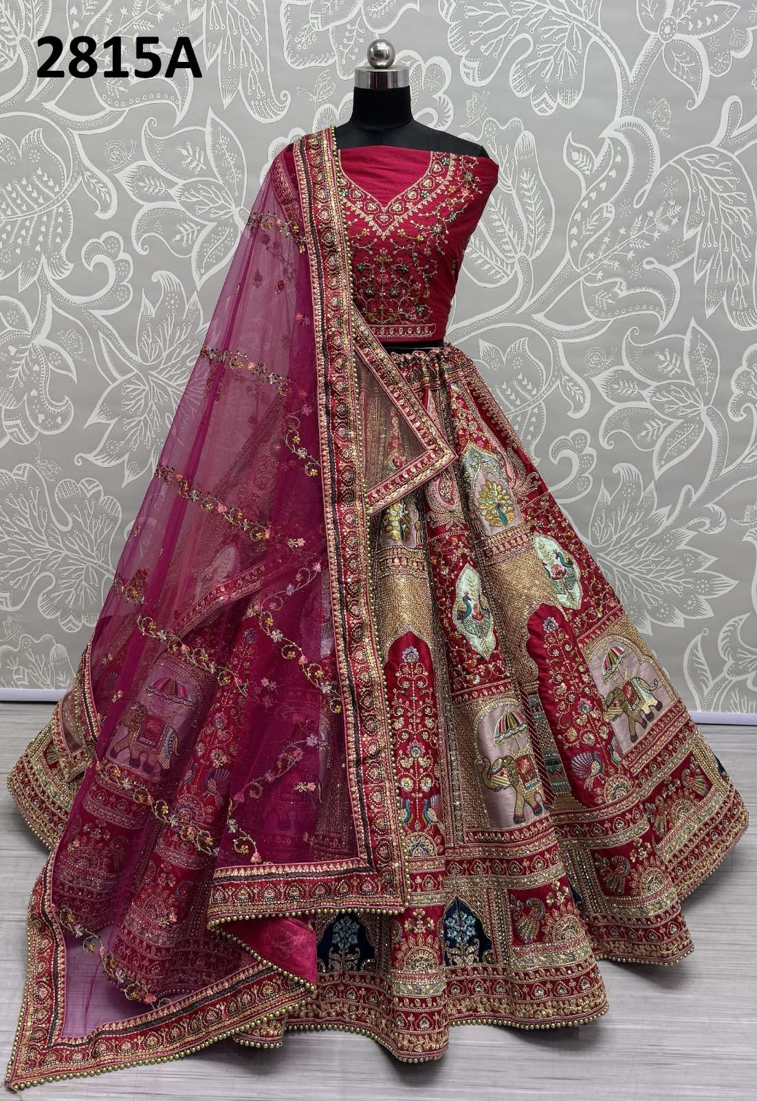 D NO 2815A  2815B By ANJANI ART Silk lehenga choli collection manufacturer surat 