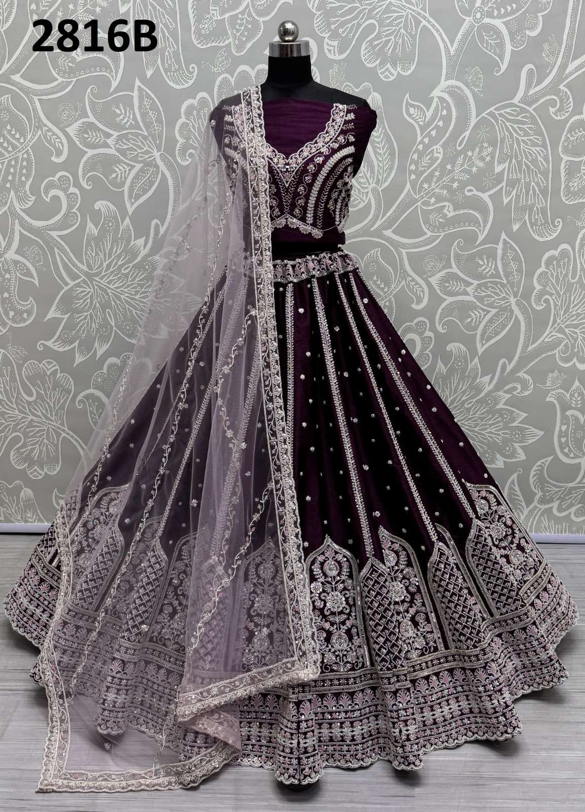 D NO 2816A TO 2816C By ANJANI ART silk lehenga choli collection manufacturer surat 