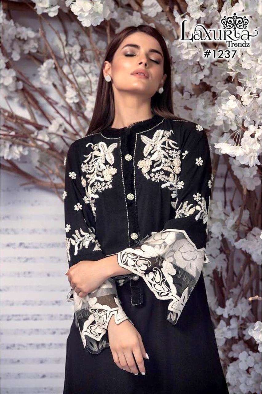 D NO1237 by  Laxuria Trendz faux Georgette kurti collection manufacturer surat 