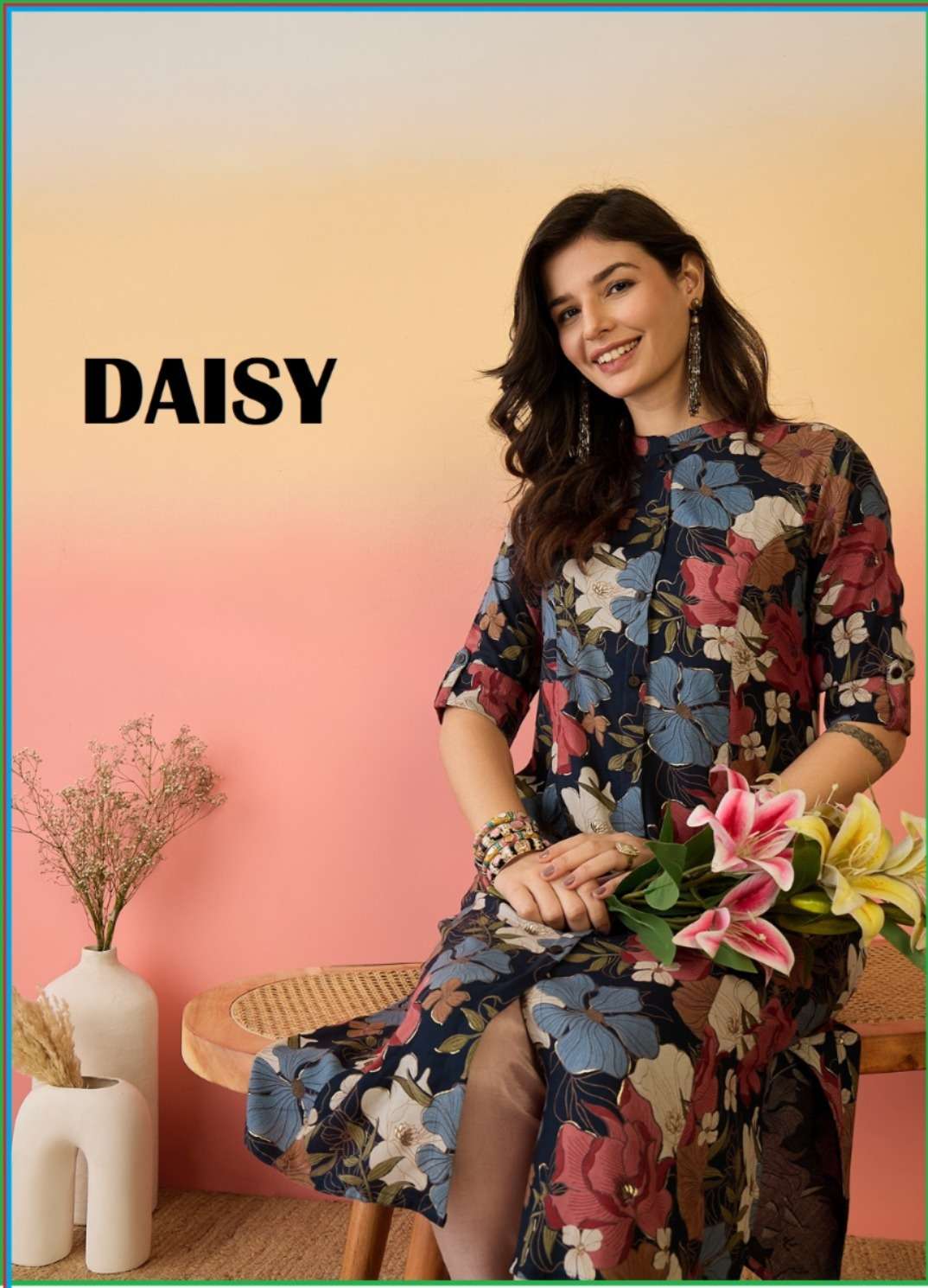 Daisy by Sanjana Lifestyle reyon Viscose kurti collection manufacturer surat 