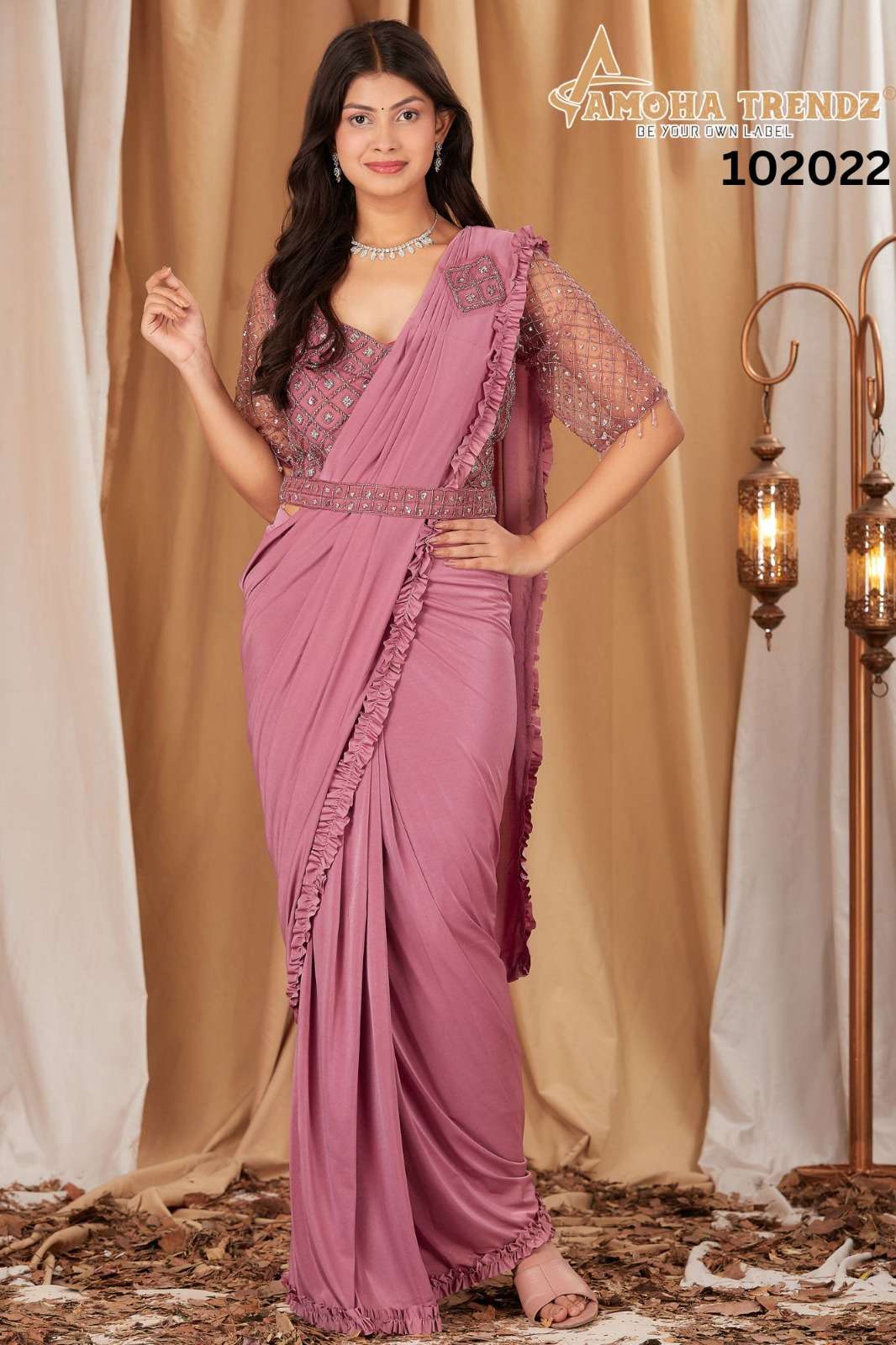 DESIGN NO 102022 by  Amoha trendz READY TO WEAR SAREE collection manufacturer surat for 