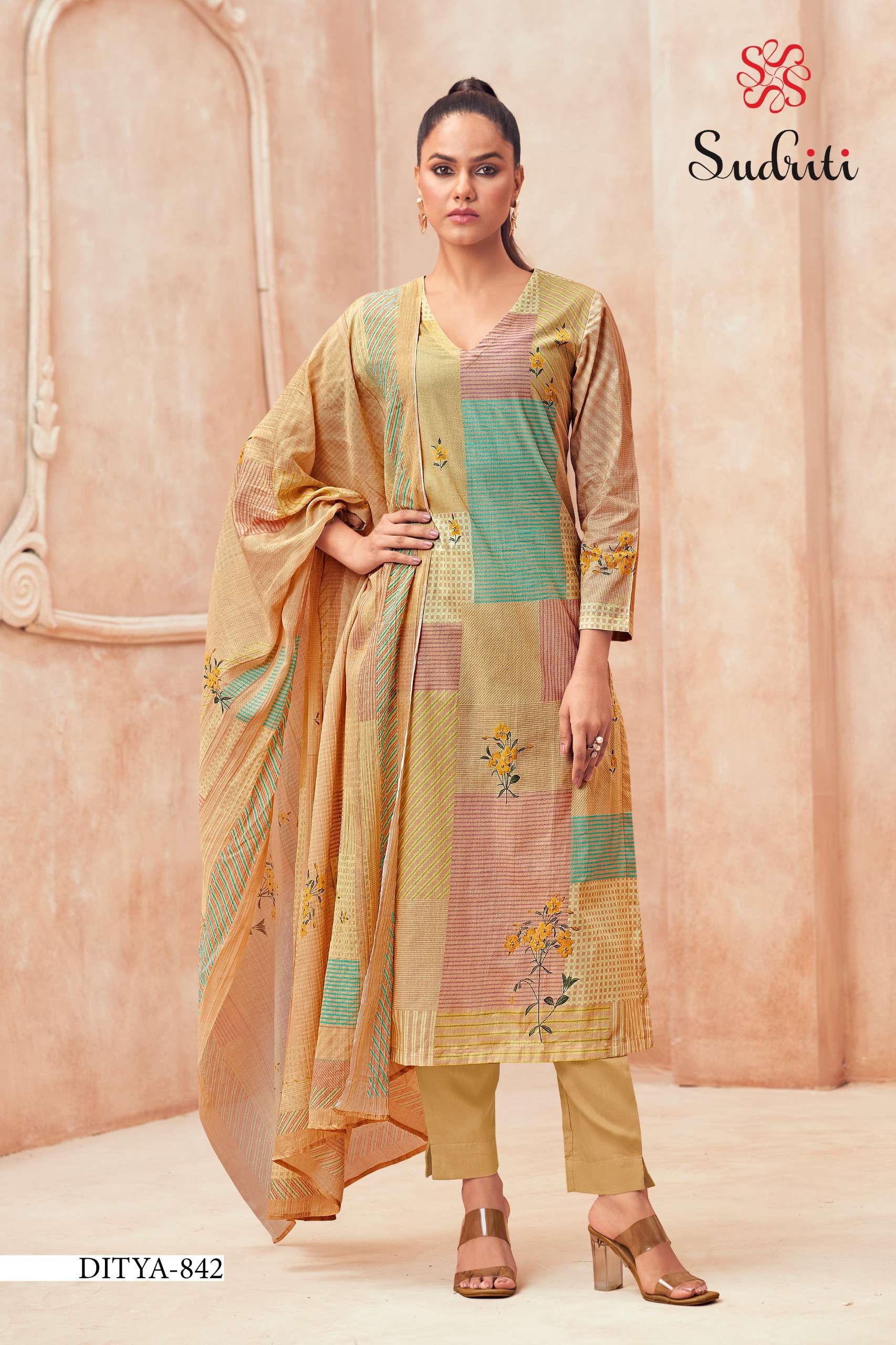 DITYA by SUDRITI SAHIBA PURE COTTON suit collection manufacturer surat 
