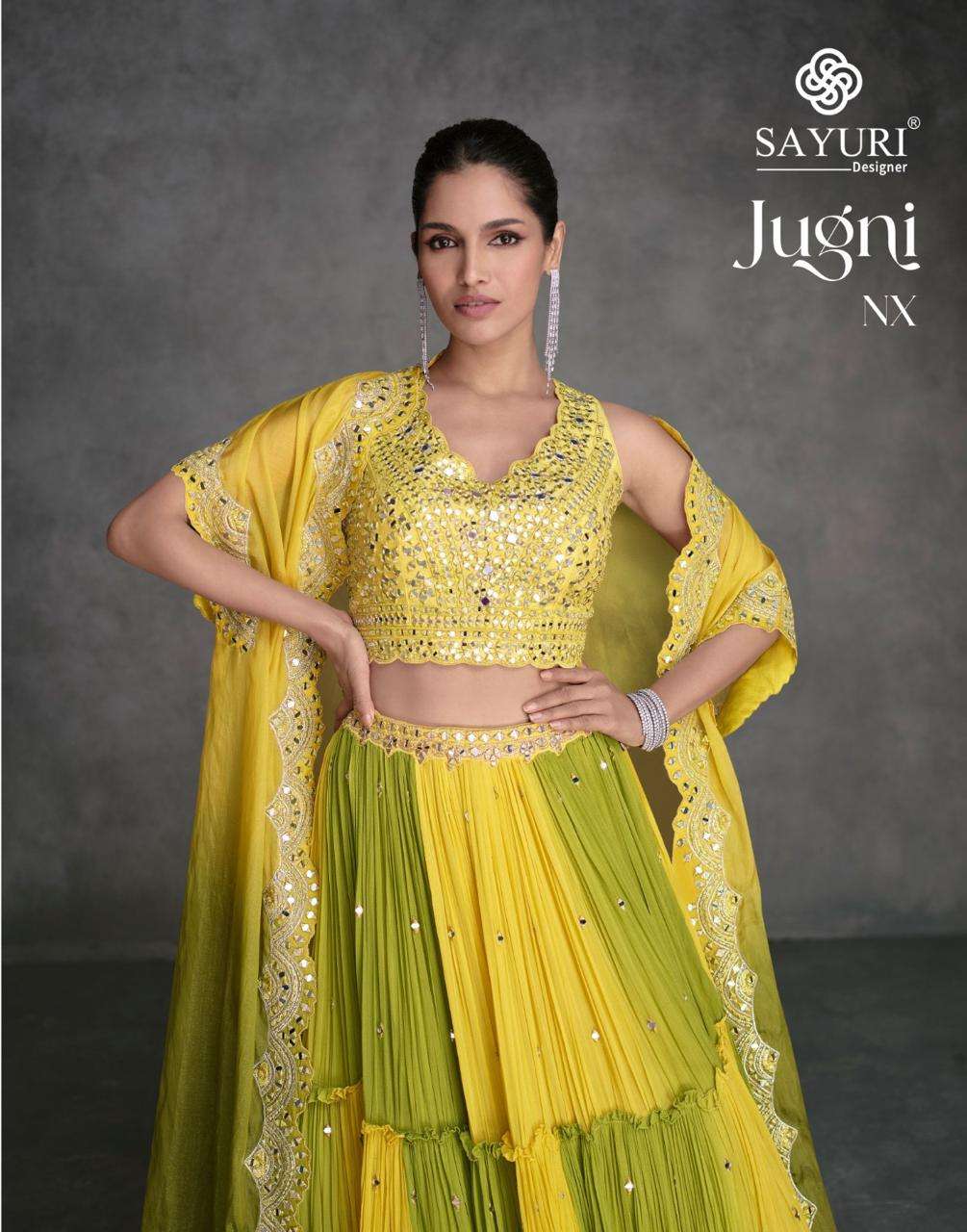 JUGNI NX by SAYURI DESIGNE REAL GEROGETTE  lehenga choli collection manufacturer surat 
