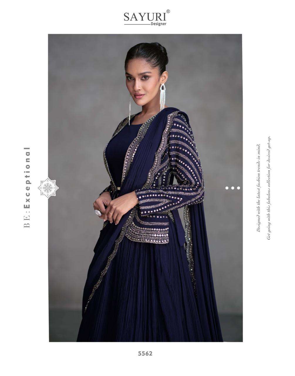 JUGNI NX by SAYURI DESIGNER REAL GEROGETTE gown collection manufacturer surat 