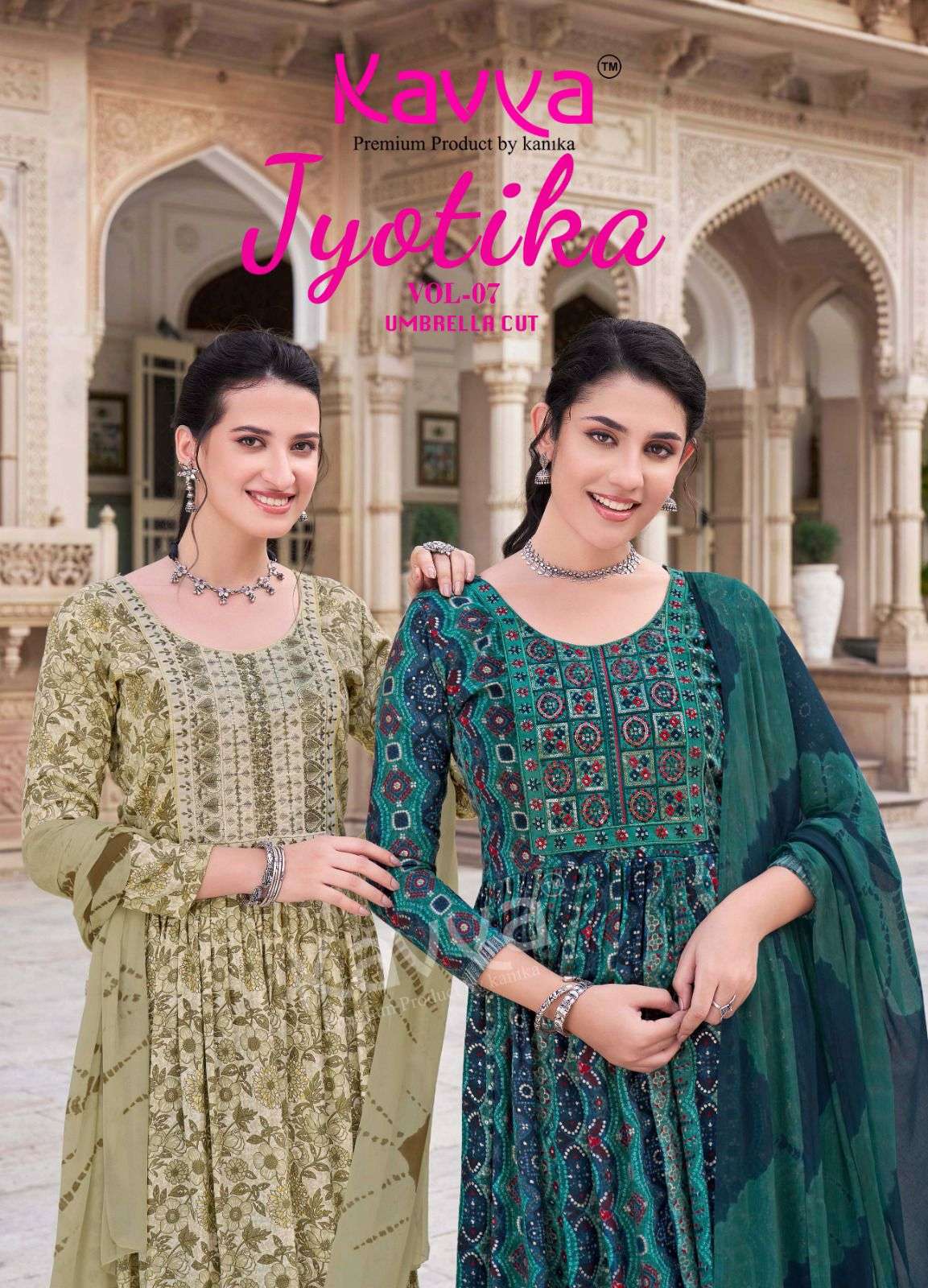 JYOTIKA VOL 7 by KAVYA foil print kurti collection manufacturer surat 