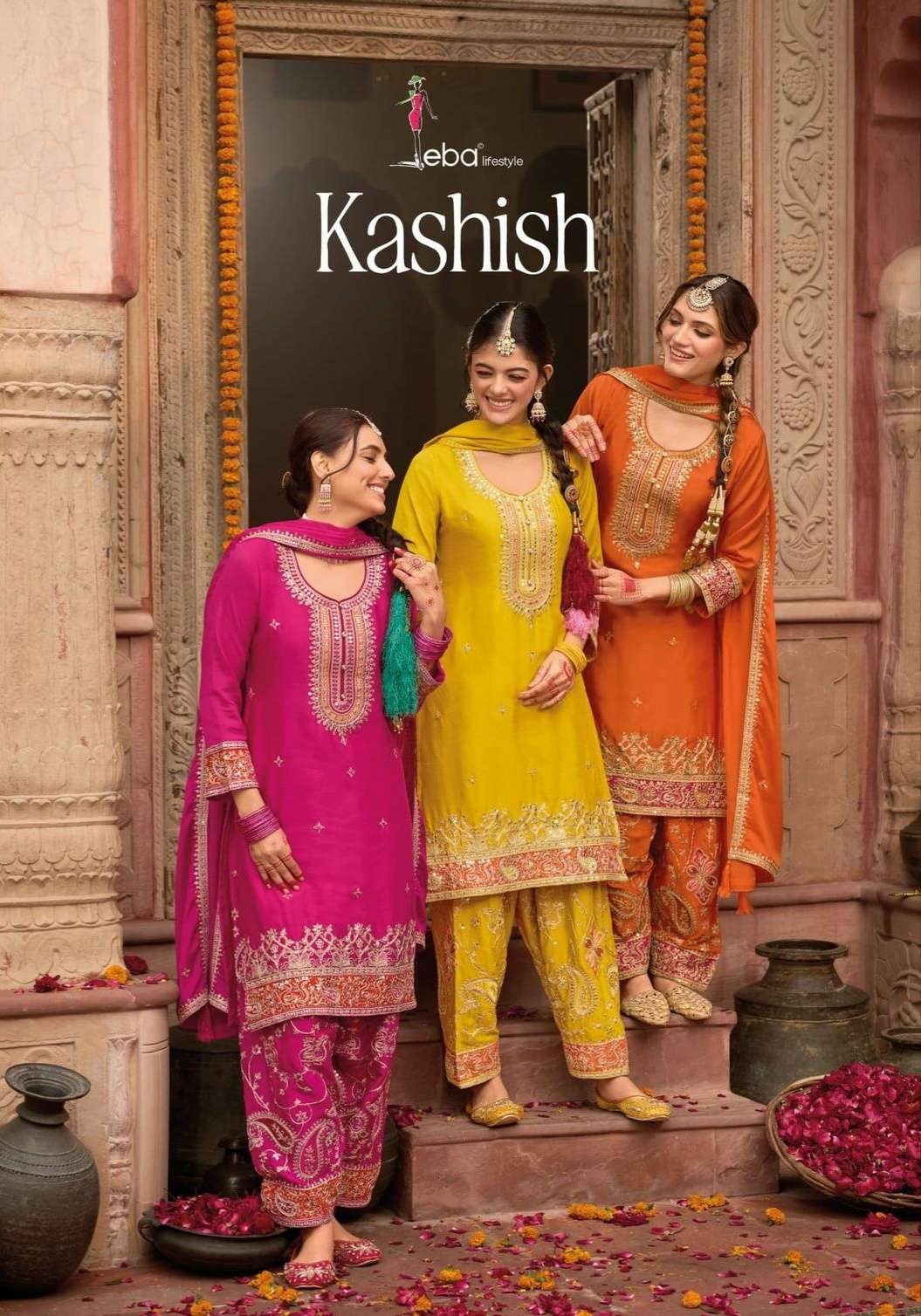 Kashish by eba lifestyle Chinon suit collection manufacturer surat