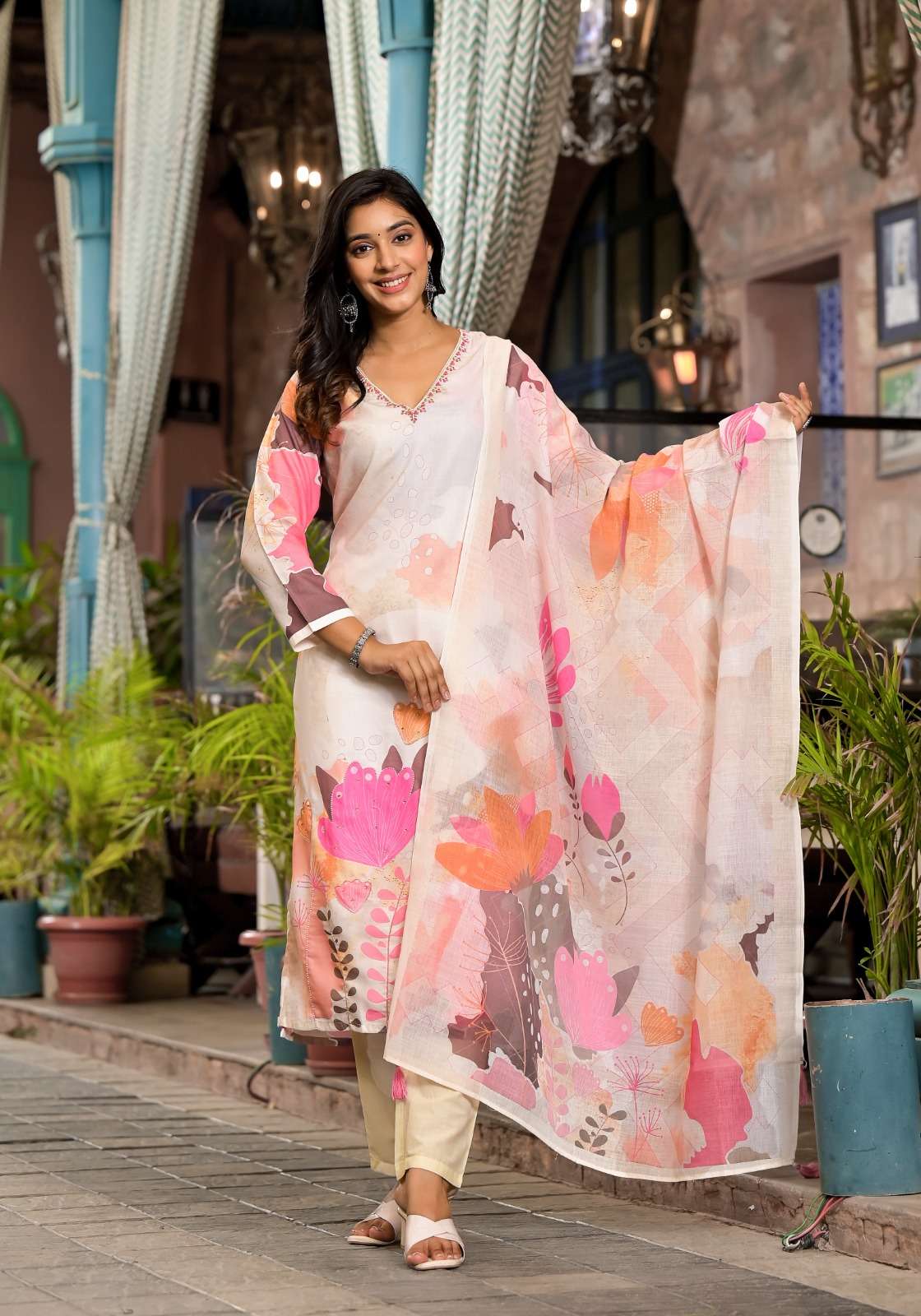 Khazana suit Dn 9763 by Label khoj  Linen  cotton suit collection manufacturer surat 