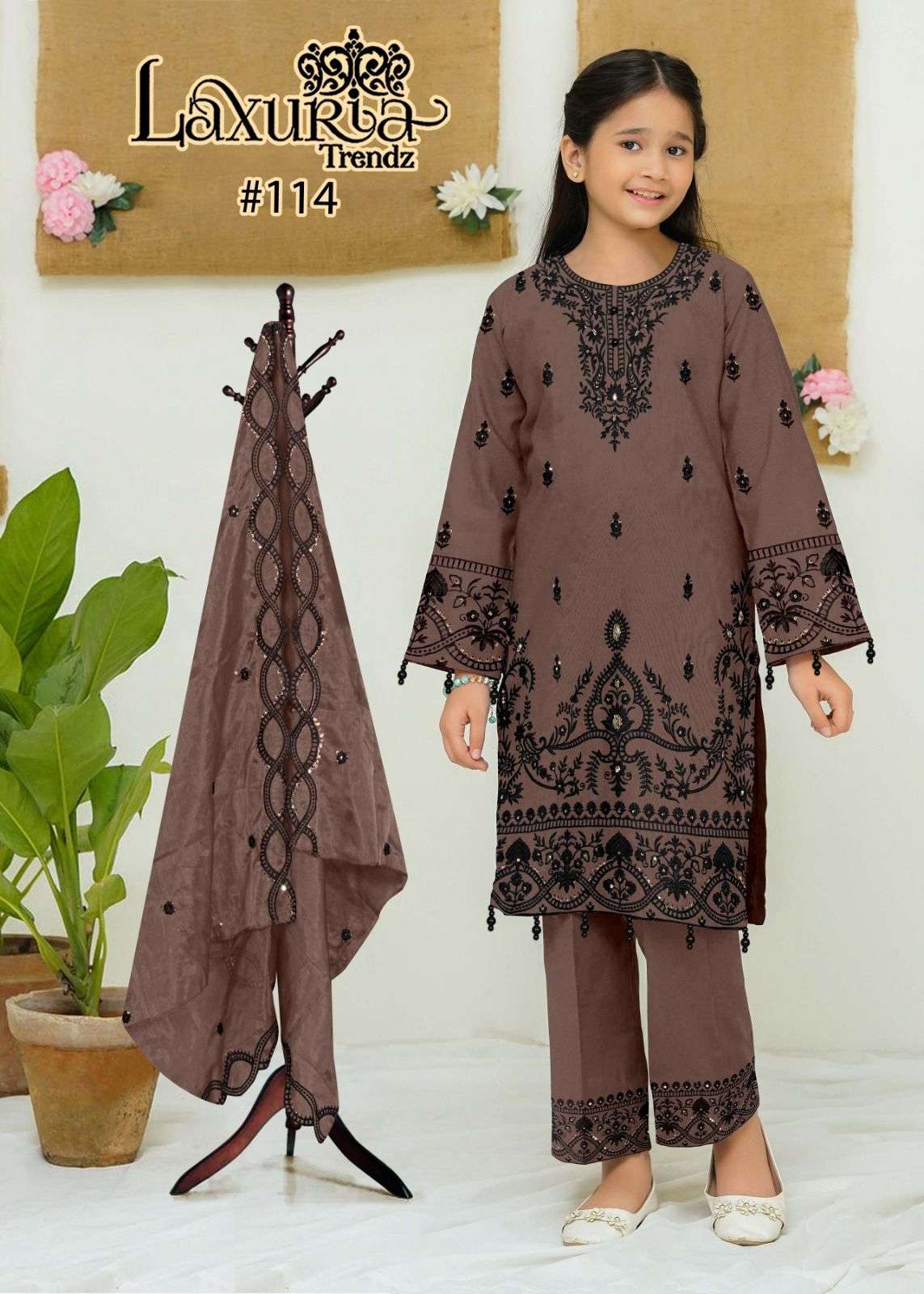 KIDS 114 by Laxuria Trendz FAUX Georgette kurti collection manufacturer surat 
