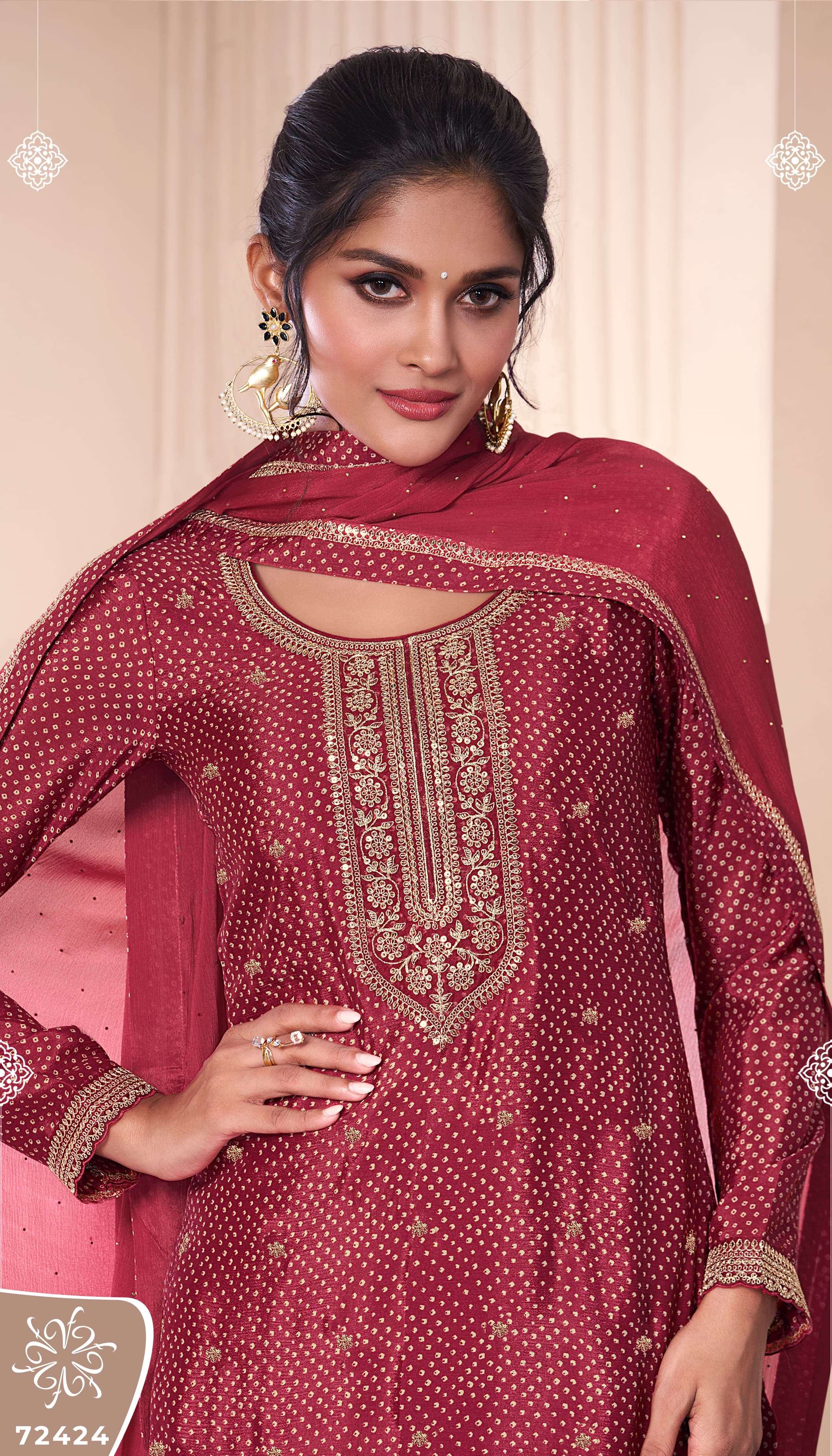 KULEESH PAHAL 4 by  Vinay fashion CHINON suit collection manufacturer surat