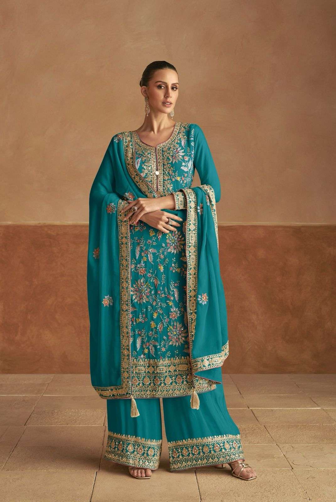 LAHZA NEW COLOUR by Gulkayra Designer Real Chinon suit collection manufacturer surat