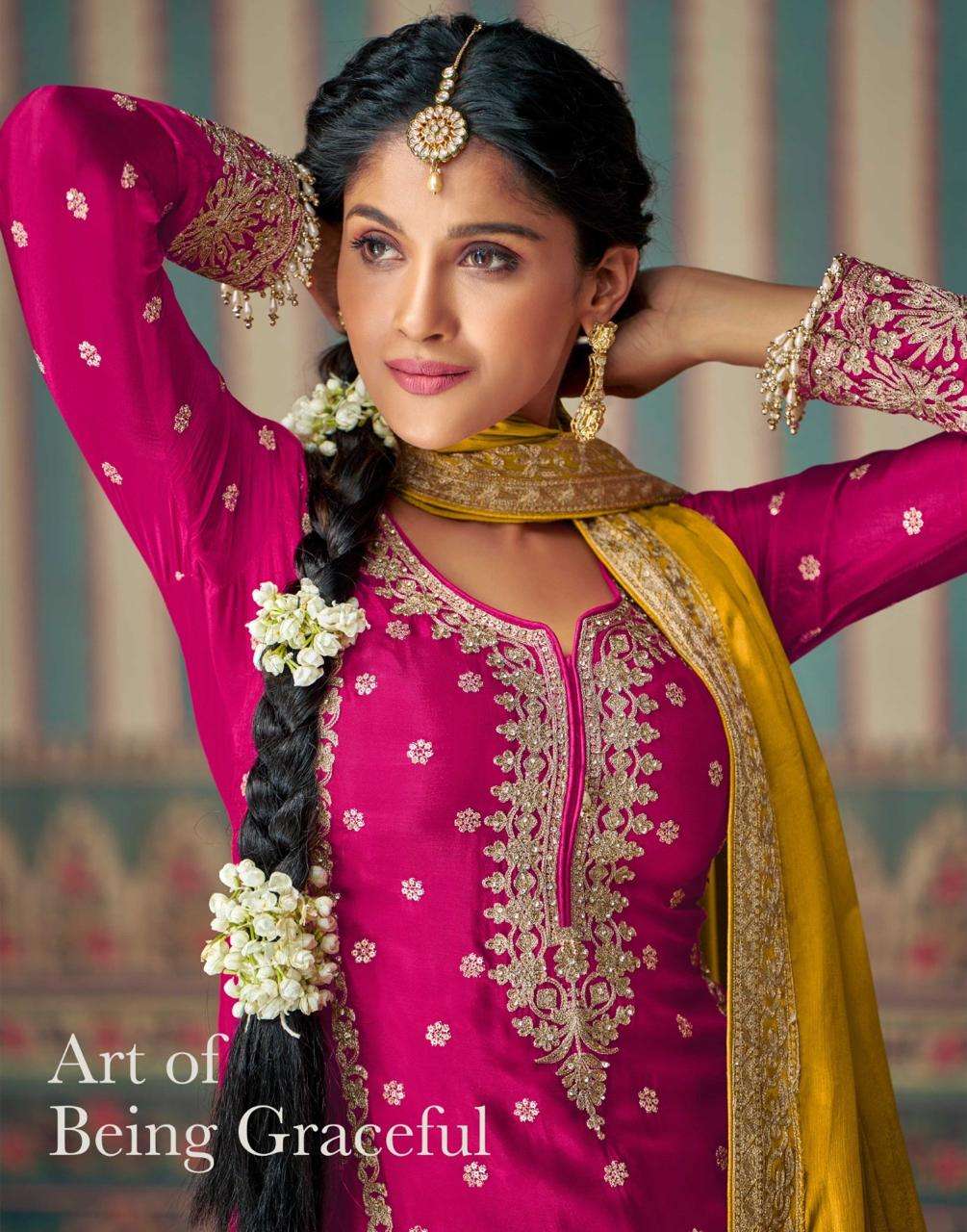 MAHI by SAYURI DESIGNER CHINON SILK suit collection manufacturer surat 