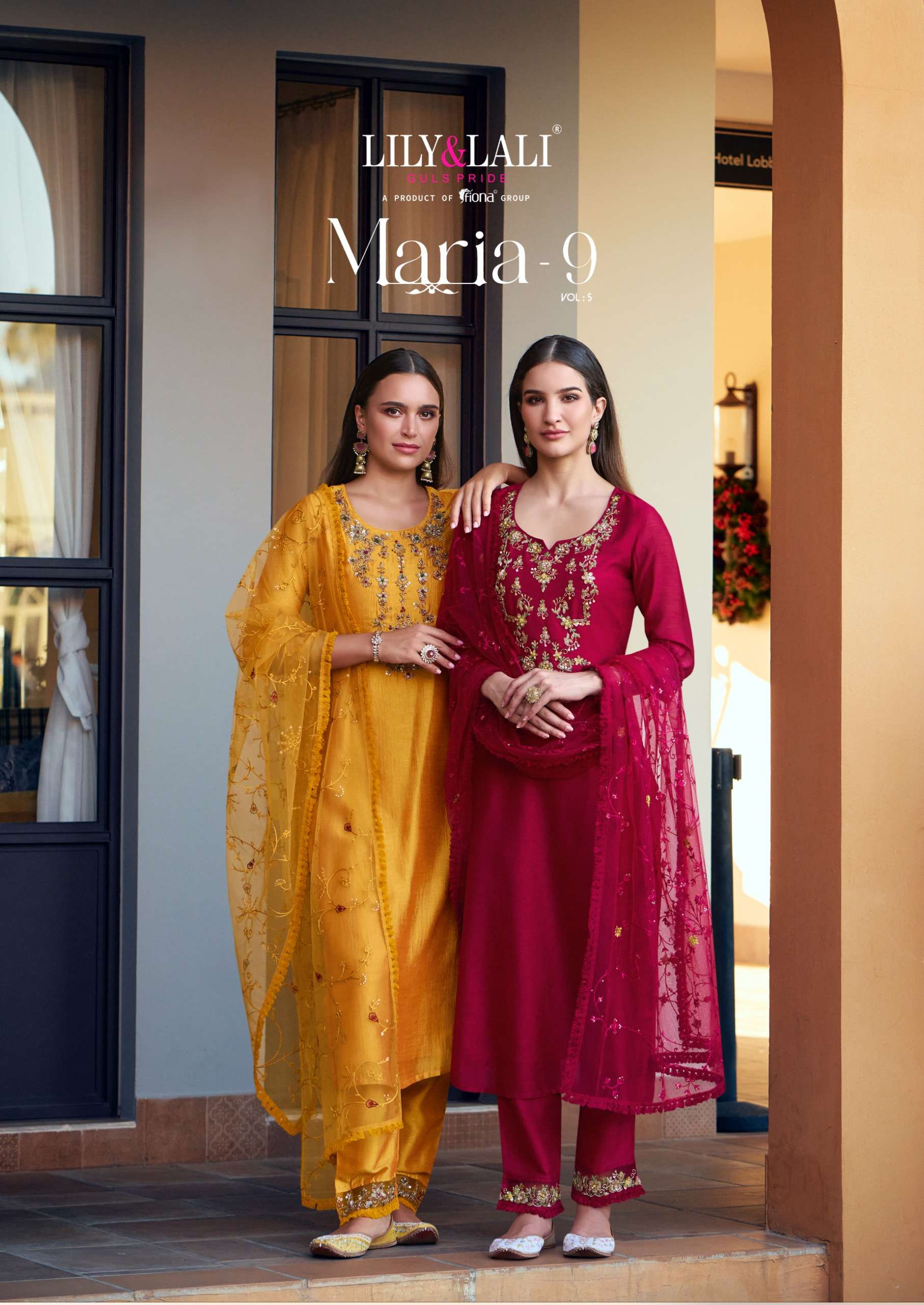MARIA 9 Vol 5 by LILY  LALI Vichitra Silk suit collection manufacturer surat 