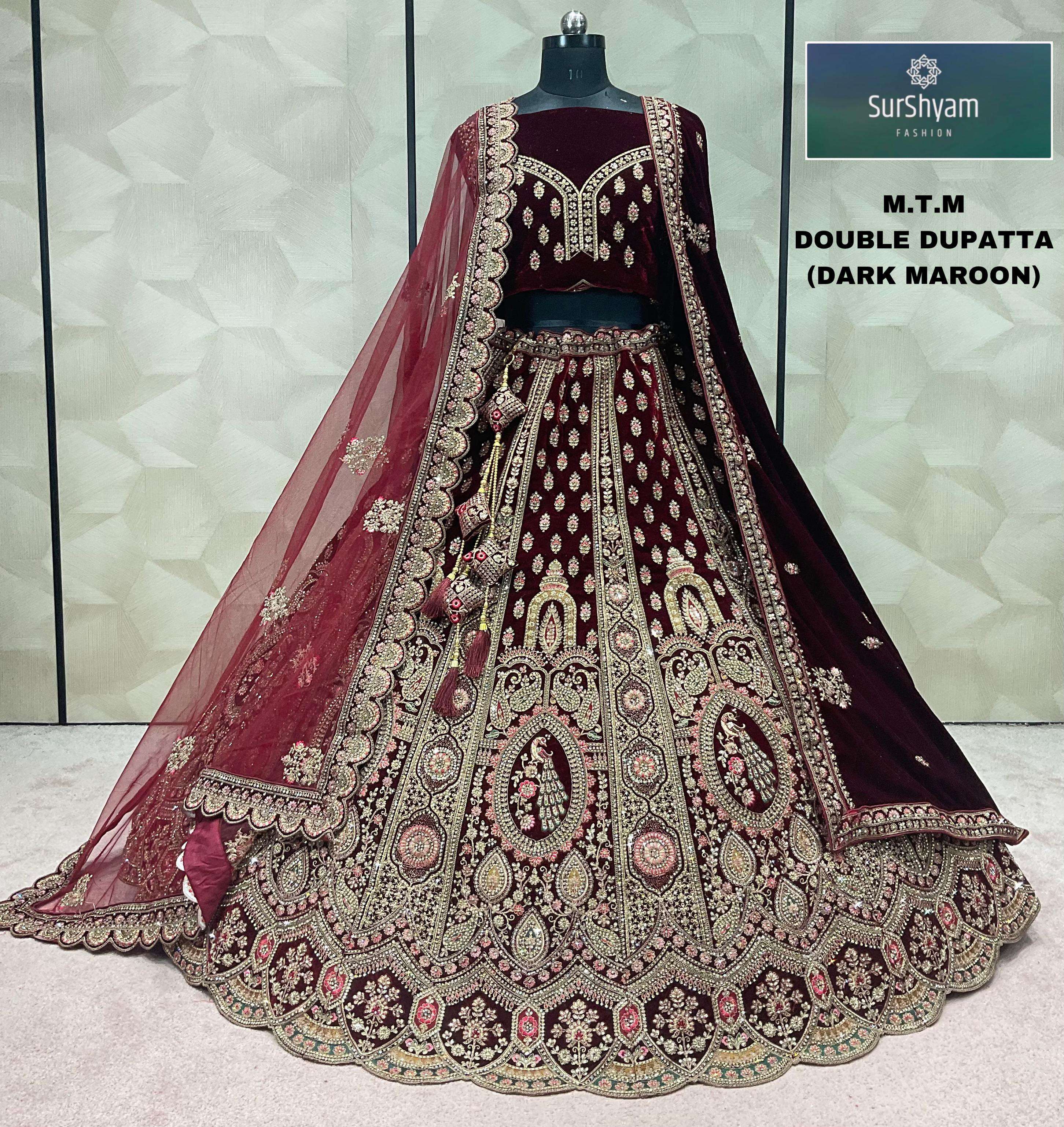 MTM 3colours double dupatta by Surshyam fashion lehenga choli collection manufacturer surat 
