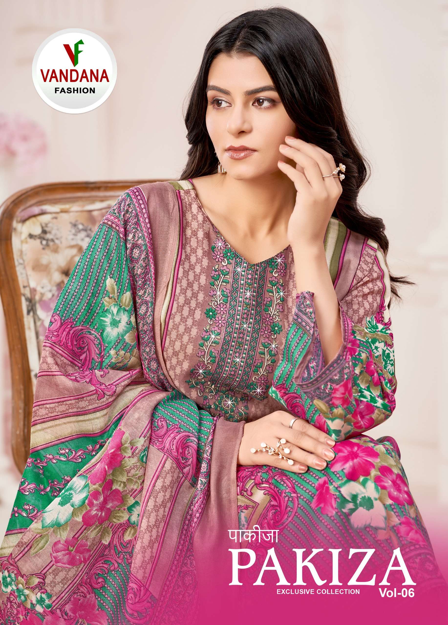 PAKIZA VOL 06 by VANDANA fashion  DIGITAL print suit collection manufacturer surat 