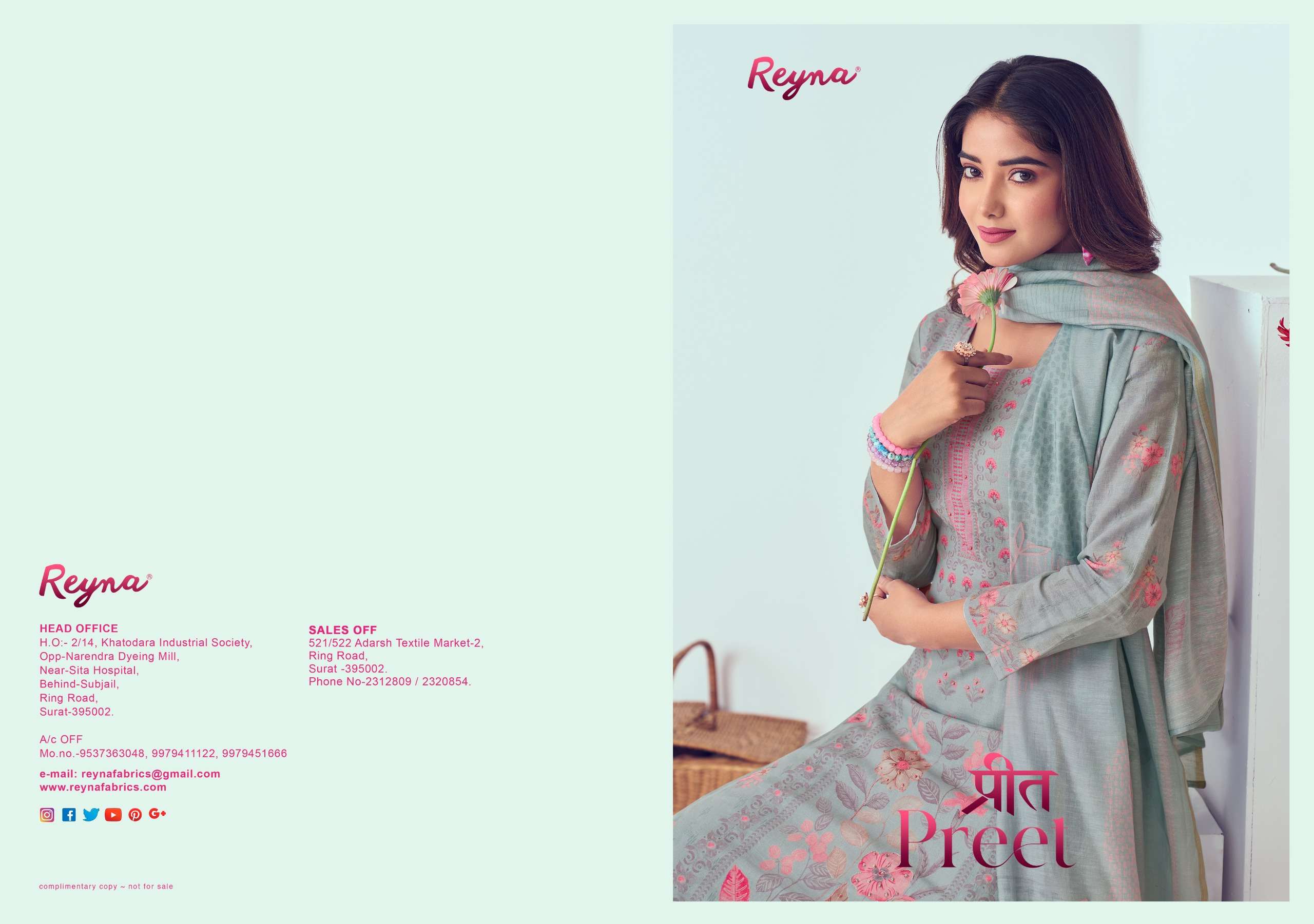 PREET by REYNA DIGITAL PRINT suit collection manufacturer surat 