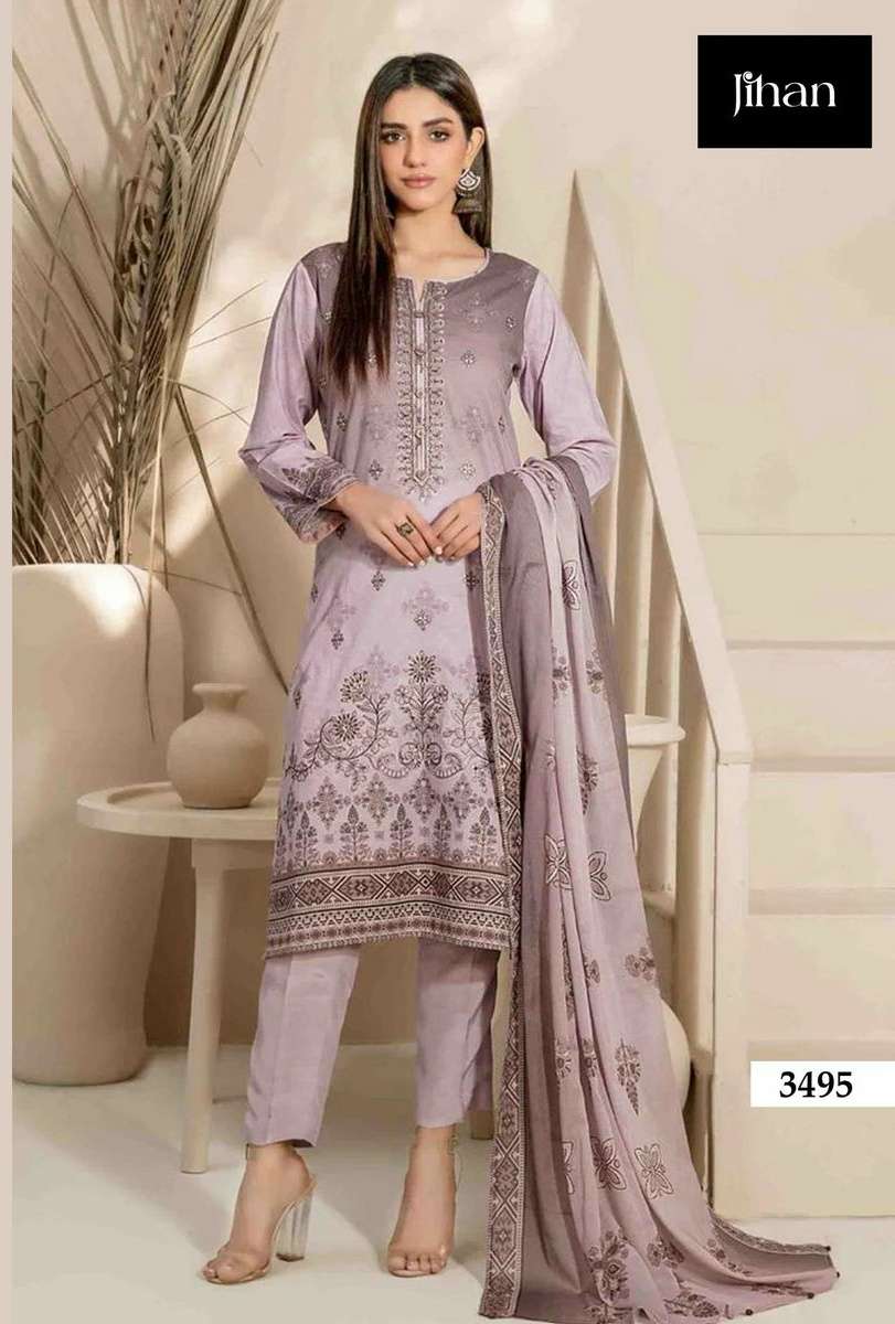 PRESTIGE COLLECTION VOL-2 by JIHAN  PURE LAWN suit collection manufacturer surat 