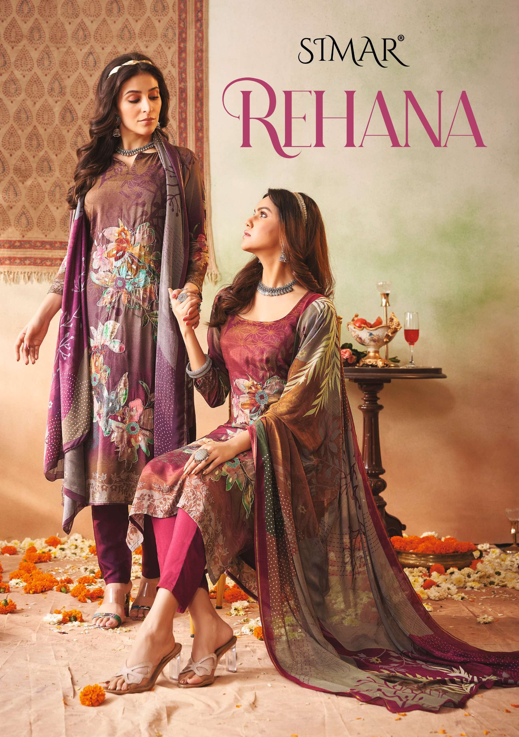REHANA by SIMAR  DIGITAL PRINT suit collection manufacturer surat 