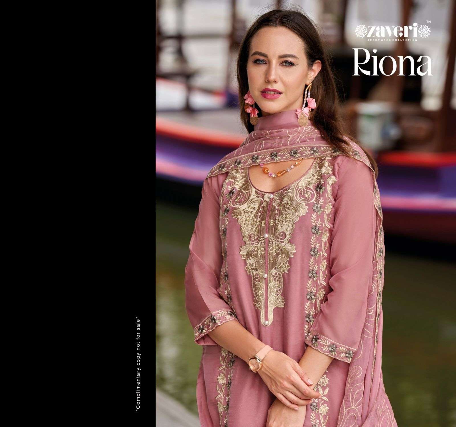 RIONA by zaveri organza suit collection manufacturer surat 