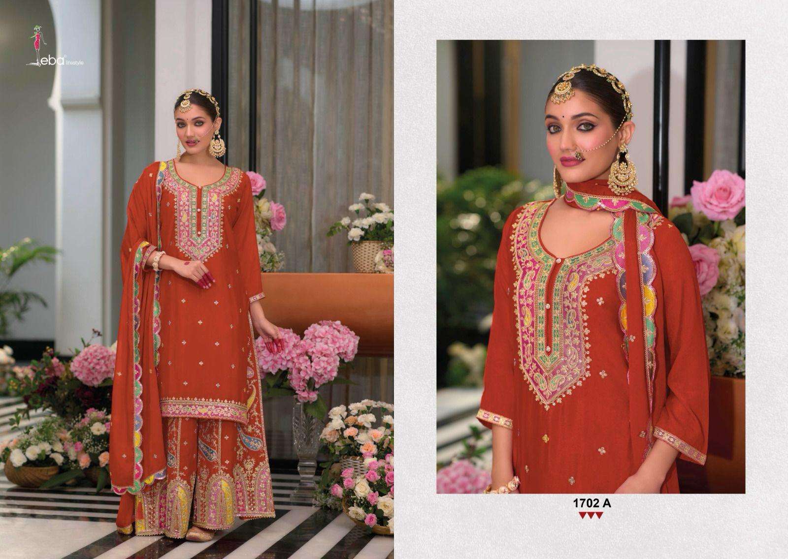 SAFROON 3 HIT COLOR By eba lifestyle suit collection manufacturer surat 