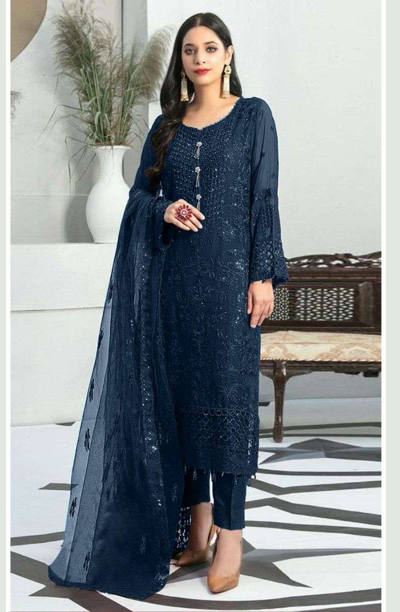 SHRADDHA M 294 by MUSHQ HEAVY FOX GEORGETTE suit collection manufacturer surat 