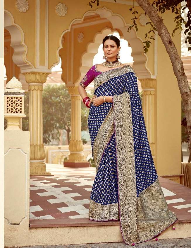 SUNEHRI RANG MAHAL by  KIMORA saree collection manufacturer surat 