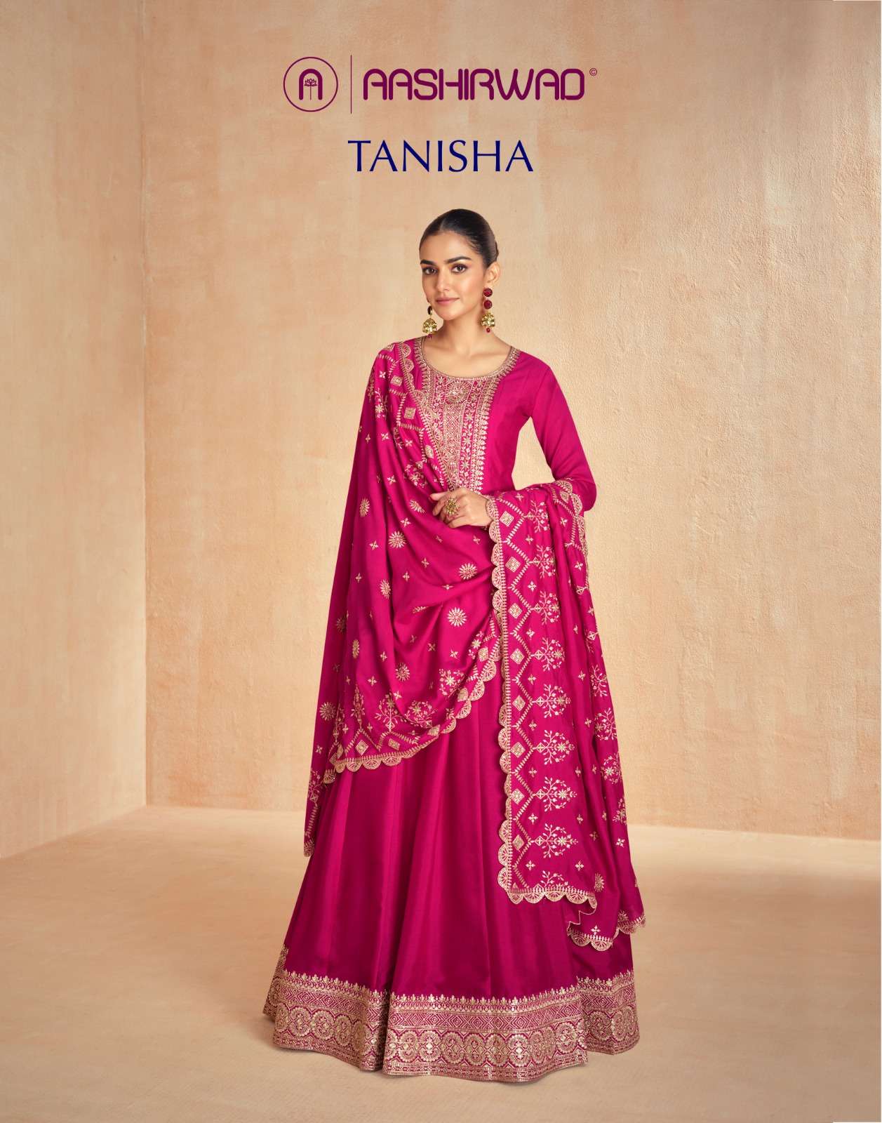 TANISHA by AASHIRWAD CREATION  PREMIUM SILK gown collection manufacturer surat 