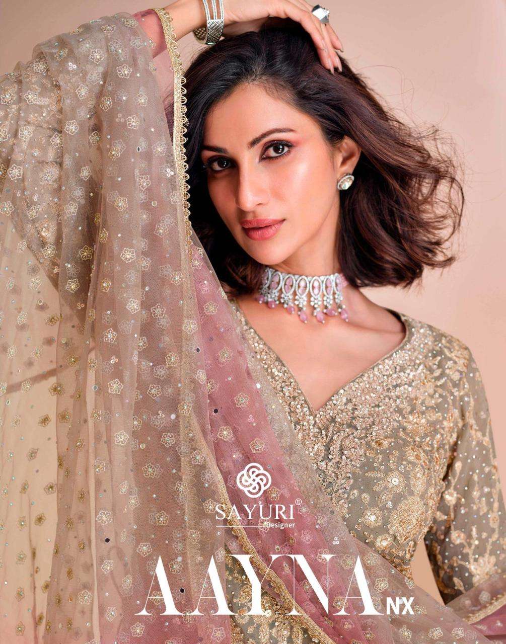 AAYNA NX by SAYURI DESIGNER REAL GEROGETTE suit collection manufacturer surat 