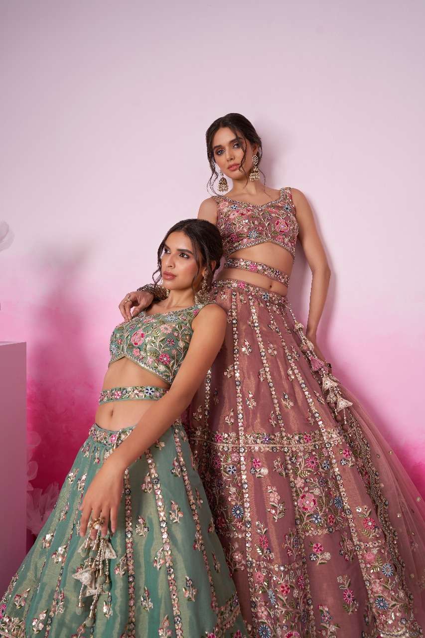 Adorn Craft 6041 Bridal Net Lehenga Choli Dupatta collection manufacturer surat 