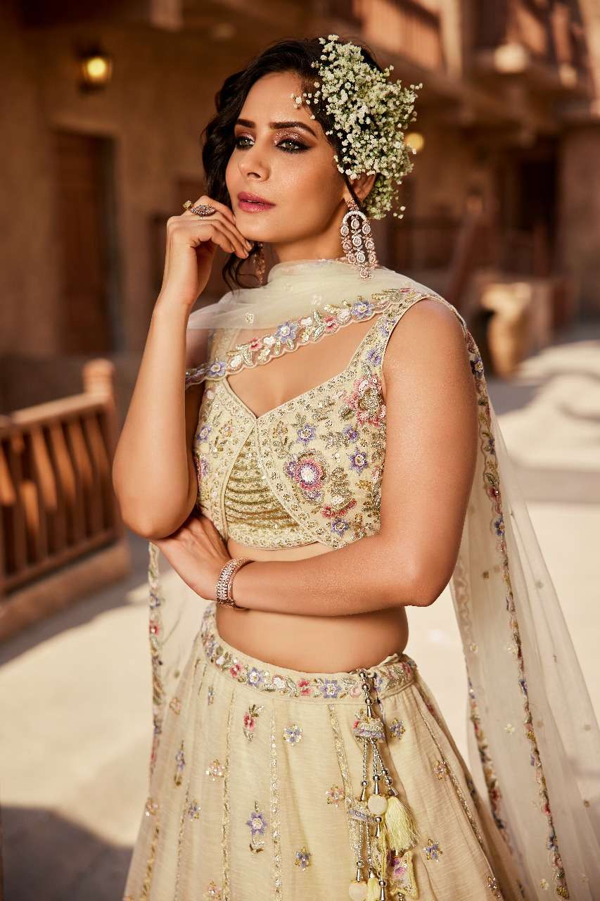 ADORN CRAFT 6110 Cream 6110 CREAM Pink 6110 PINK Sea Green 6110 SEAGREEN Lehenga choli collection ma...