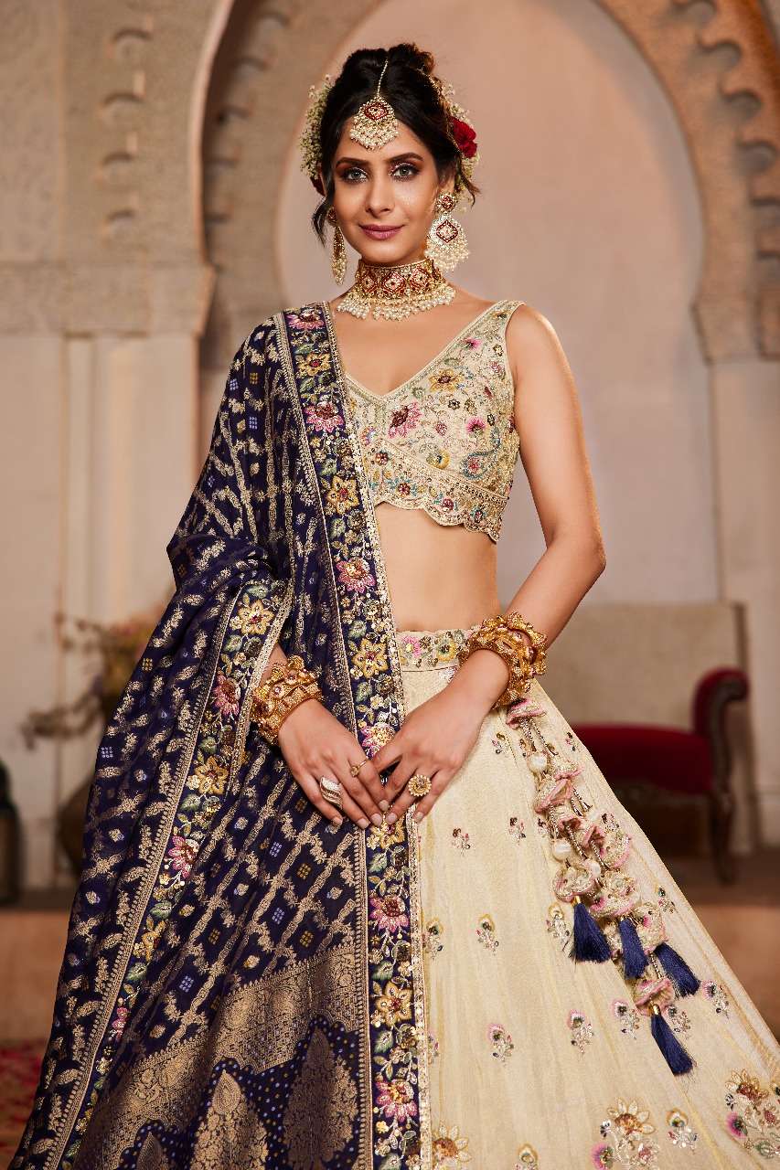 ADORN CRAFT 6119  Navy Blue 6119 NAVYBLUE Pink 6119 PINK tissue lehenga choli collection manufacture...