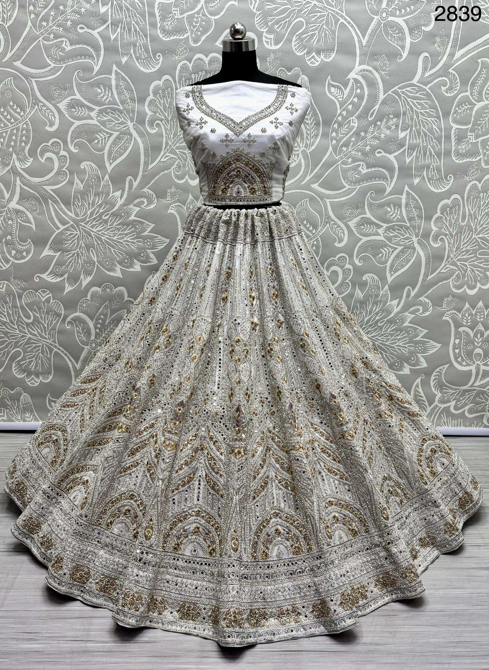 Code 2839 Heavy Net lehenga choli collection manufacturer surat 