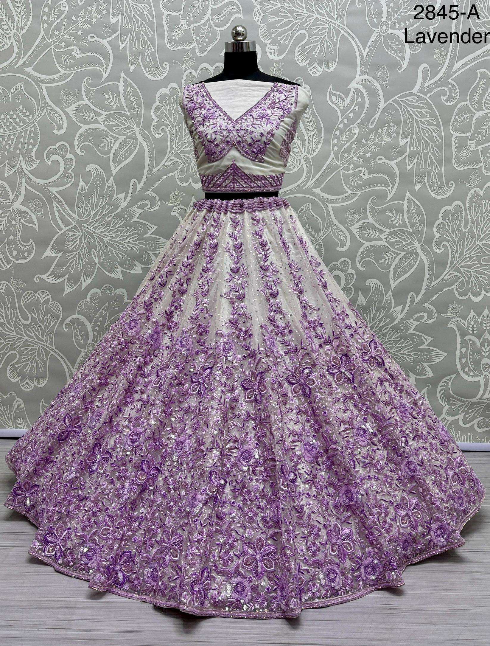 Code 2845 Heavy Net  Lehenga choli collection manufacturer surat 