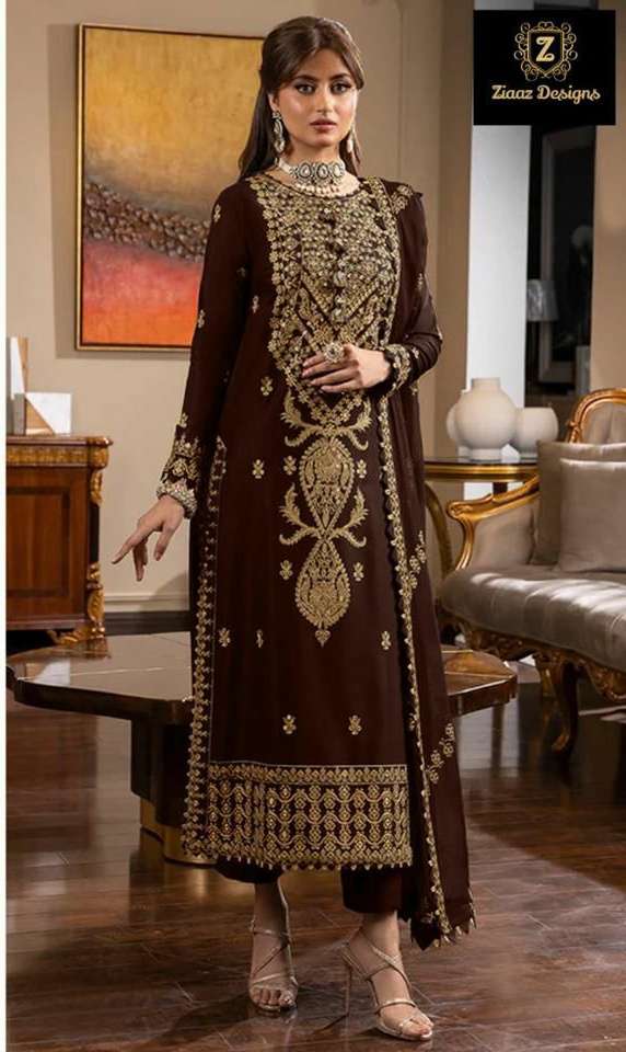 code 420 by Ziaaz Designs Georgette suit collection manufacturer surat 