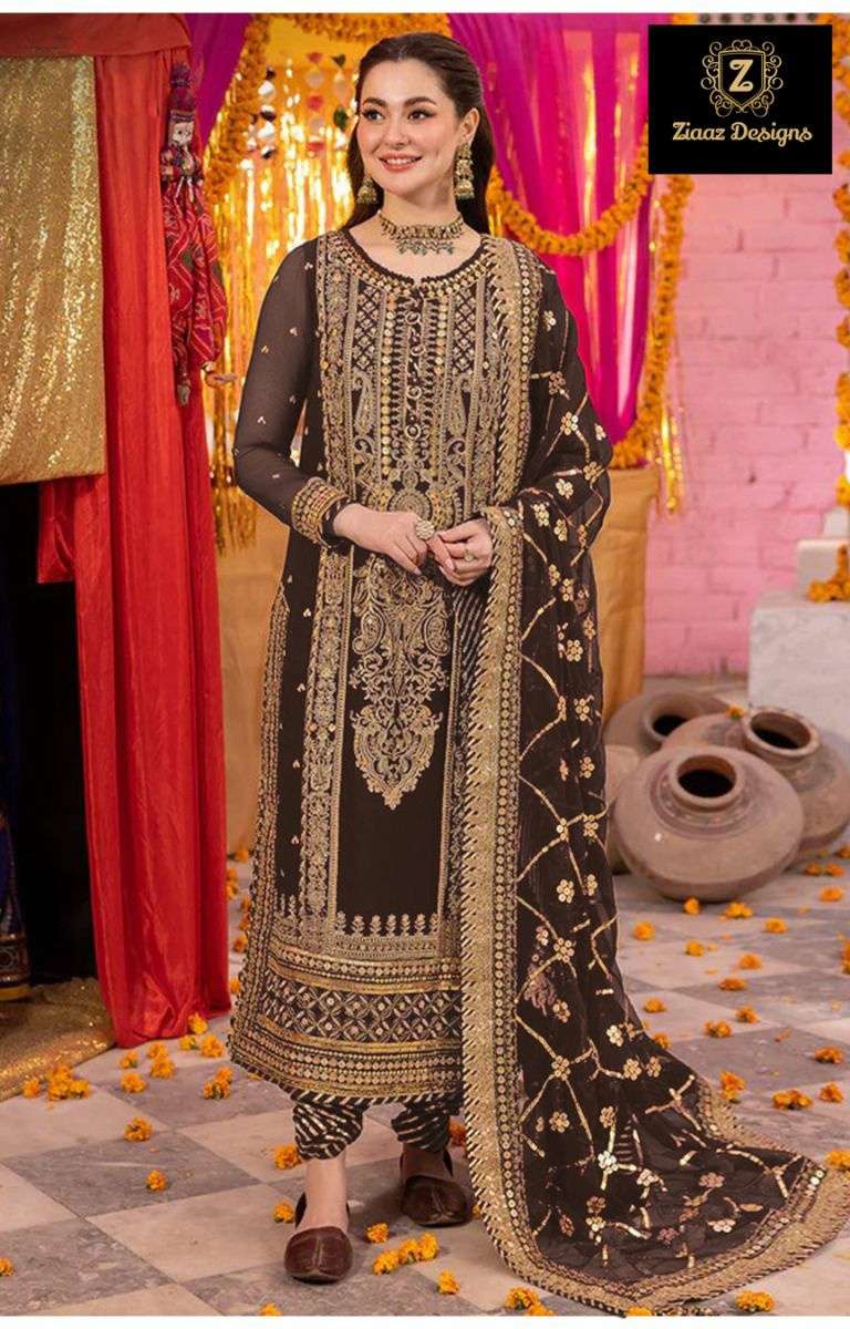 code  470 by Ziaaz Designs Georgett suit collection manufacturer surat 