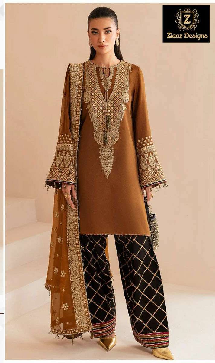 code 687 by Ziaaz Designs Georgette suit collection manufacturer surat 