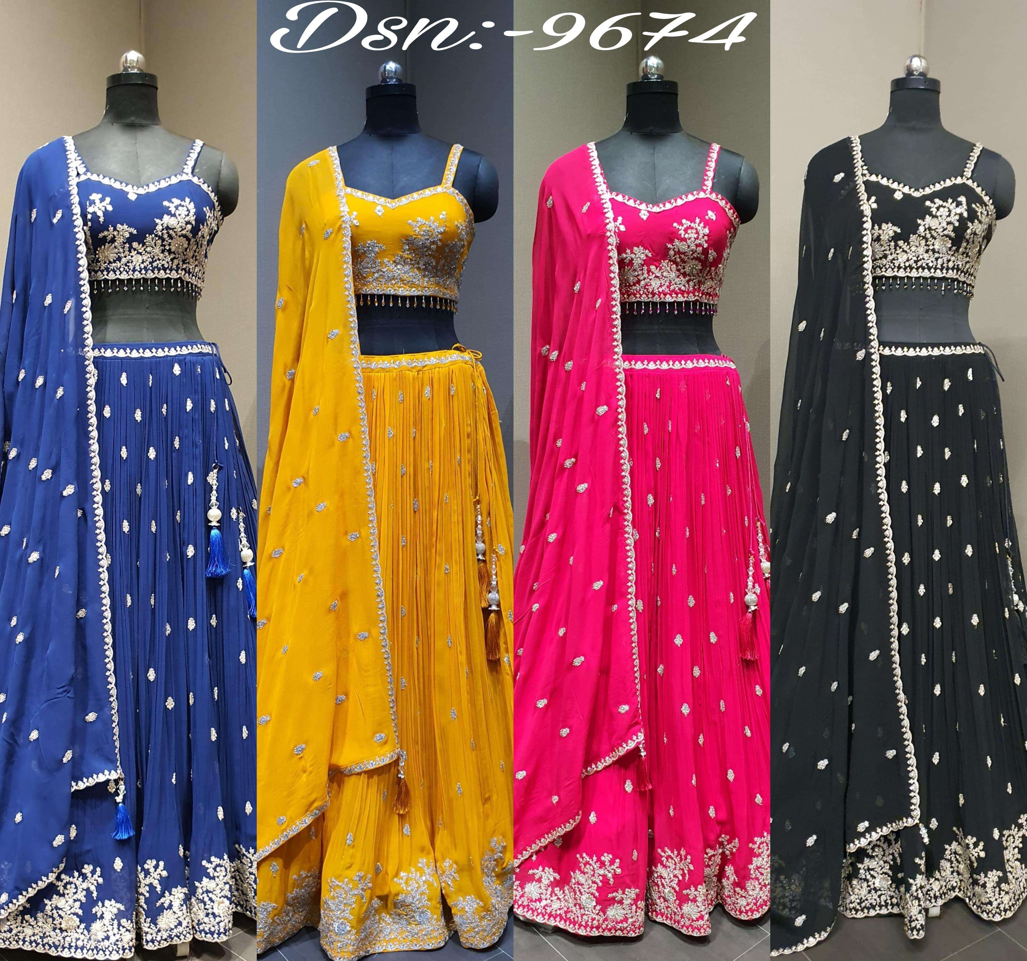 Ethnic Attire Georgette lehenga choli collection manufacturer surat 