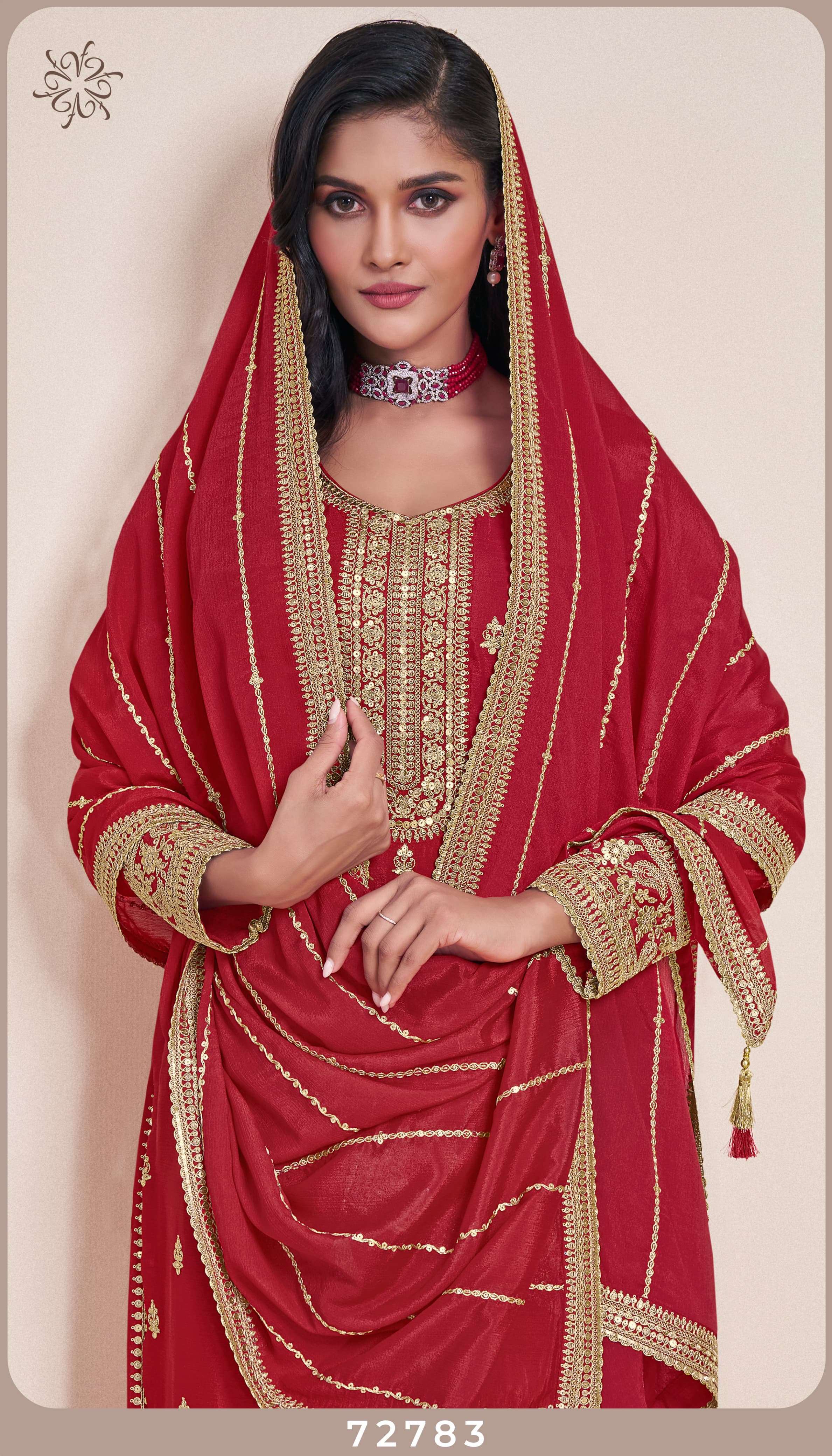 Kuleesh Sangeet by Vinay Fashion Heavy Chinon suit collection manufacturer surat 