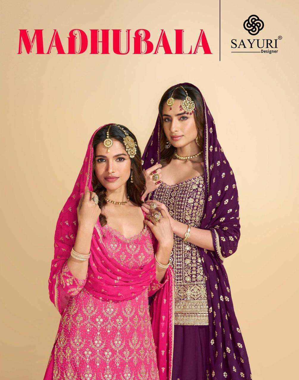 MADHUBALA by SAYURI DESIGNER REAL GEROGETTE suit collection manufacturer surat 