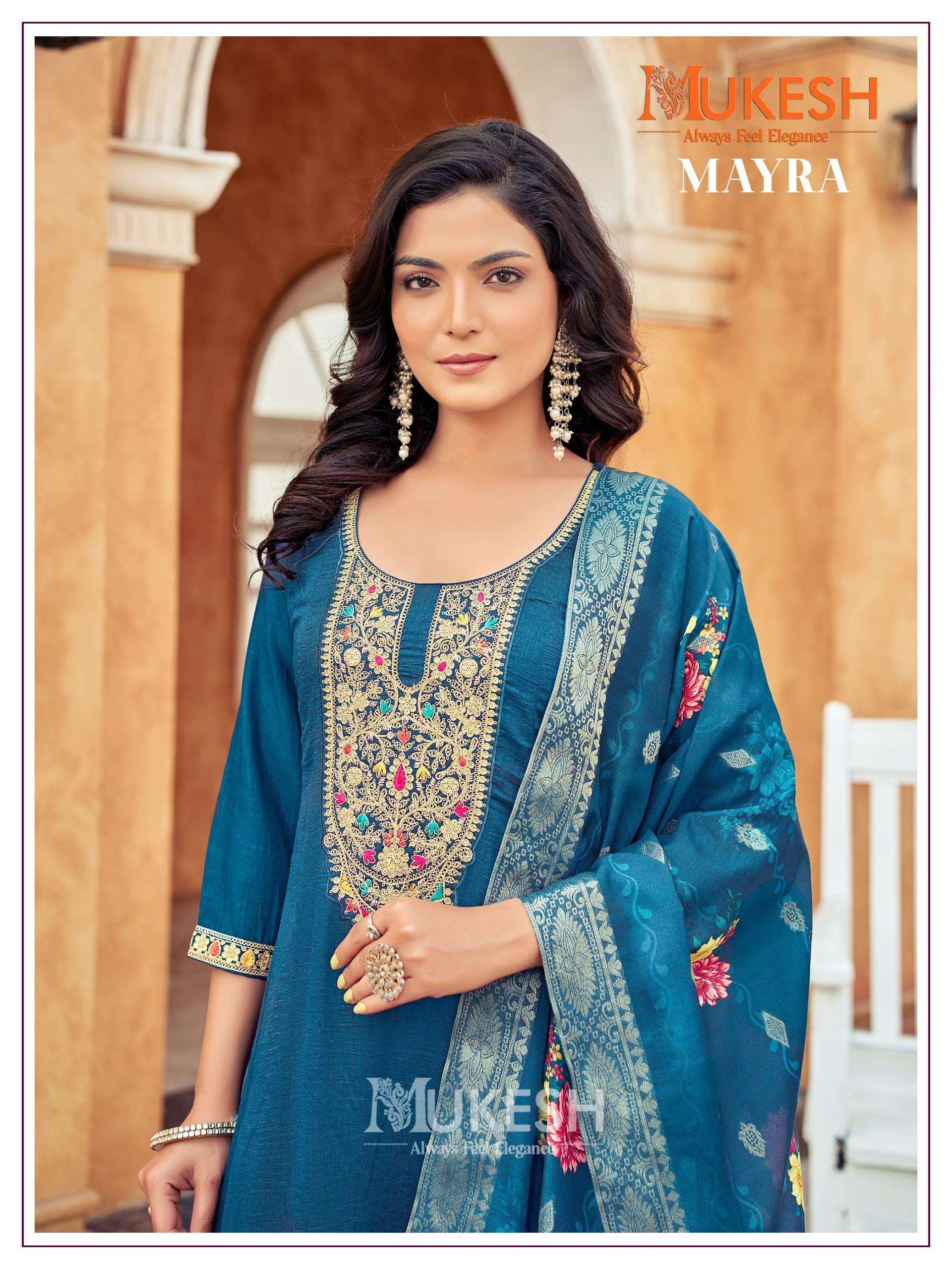 MAYRA by mukesh  ANARKALI GOWN WITH PANT DUPATTA suit collection manufacturer surat 