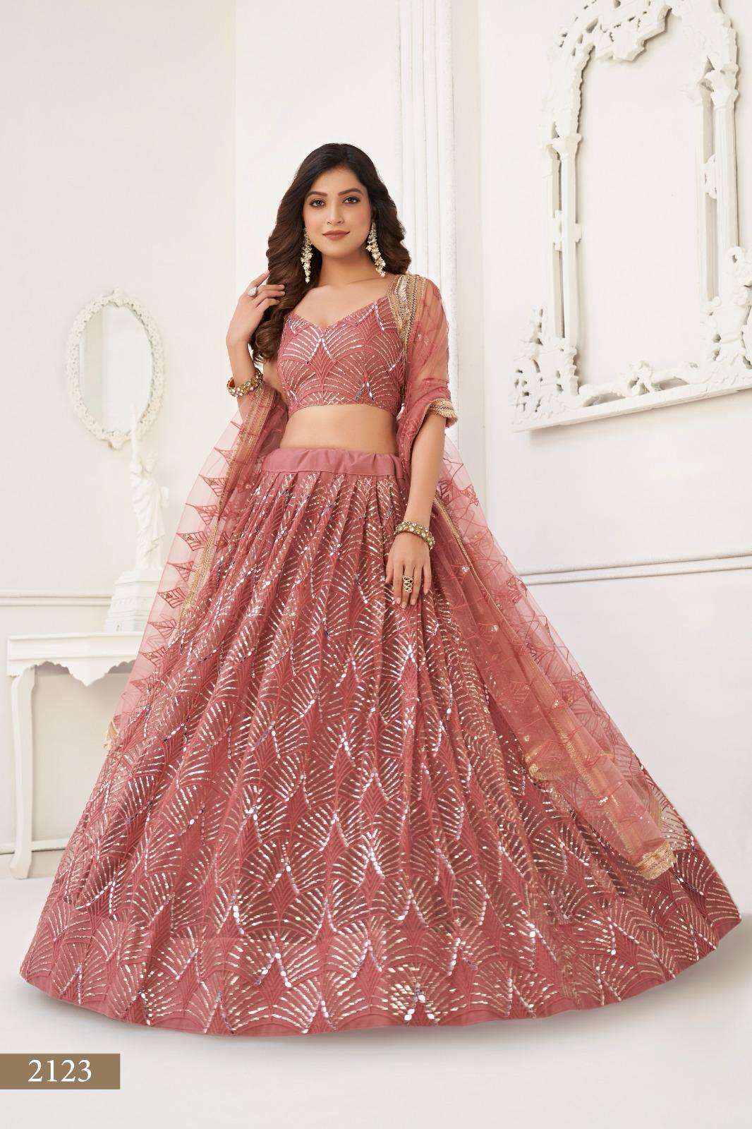 Narayani Fashion Kelaya 2123 Butterfly Net lehenga choli collection manufacturer surat