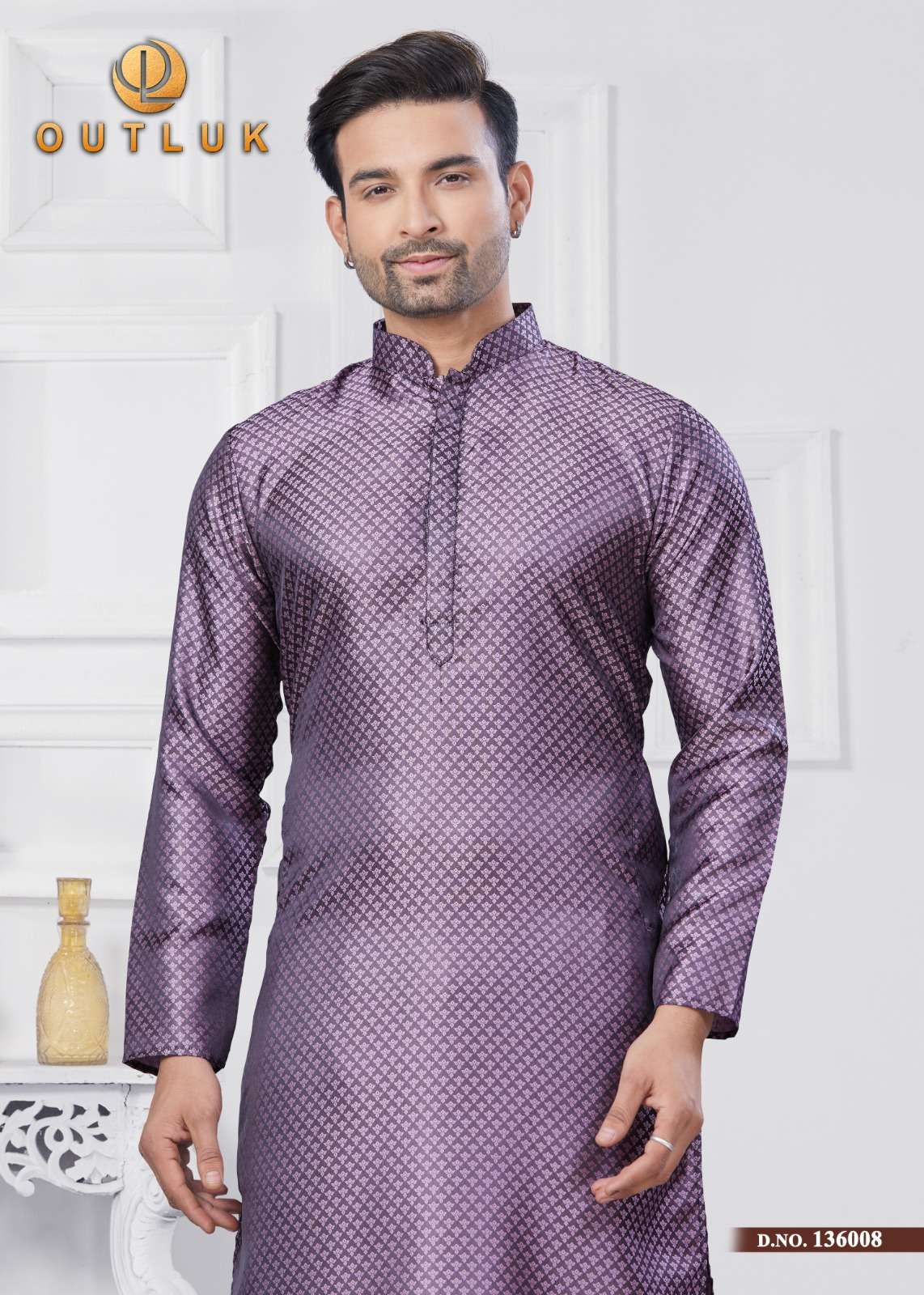 Outluk Vol 136 Jacquard Silk Kurta Pajama suit collection manufacturer surat