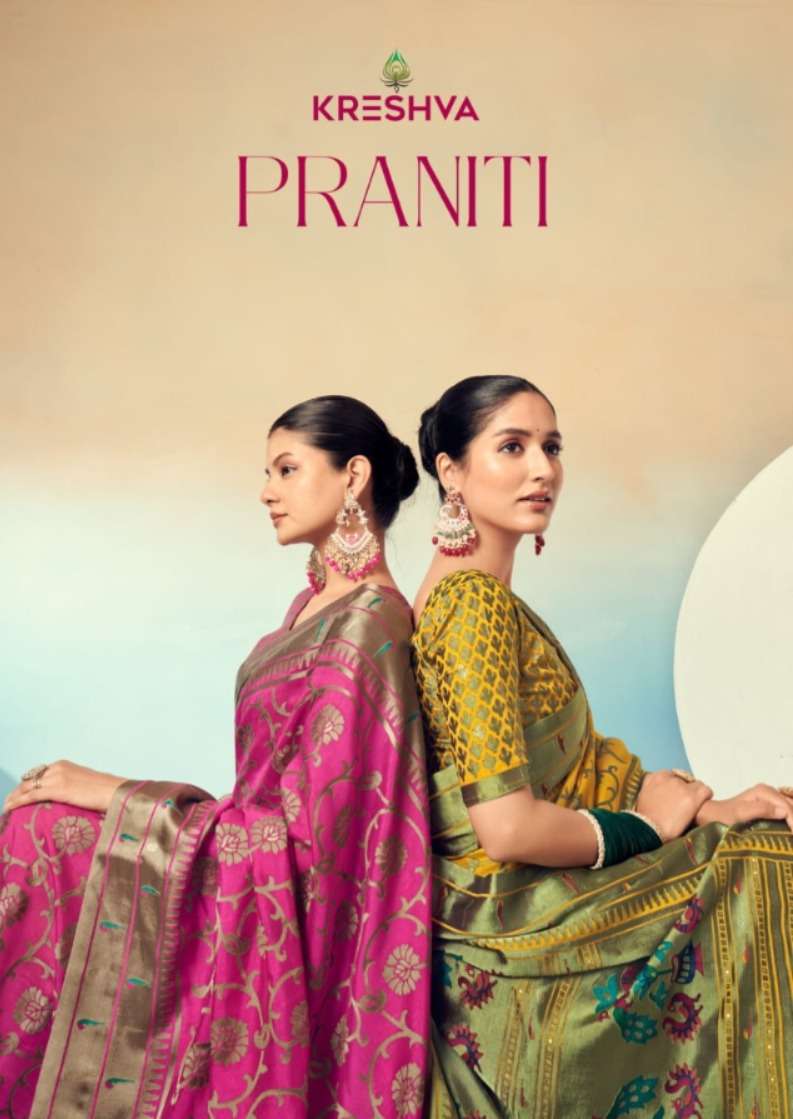 Praniti by Kreshva Luxurious Sarees collection manufacturer surat 