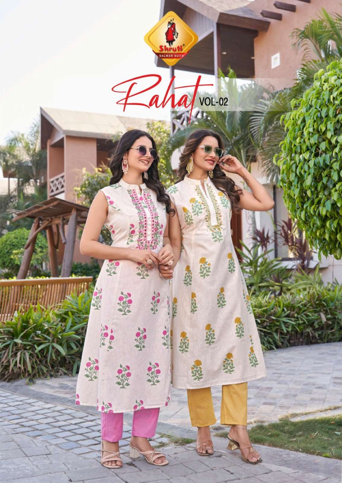 RAHAT VOL 2 by SHRUTI SUIT VISCOSE COTTON suit collection manufacturer surat 