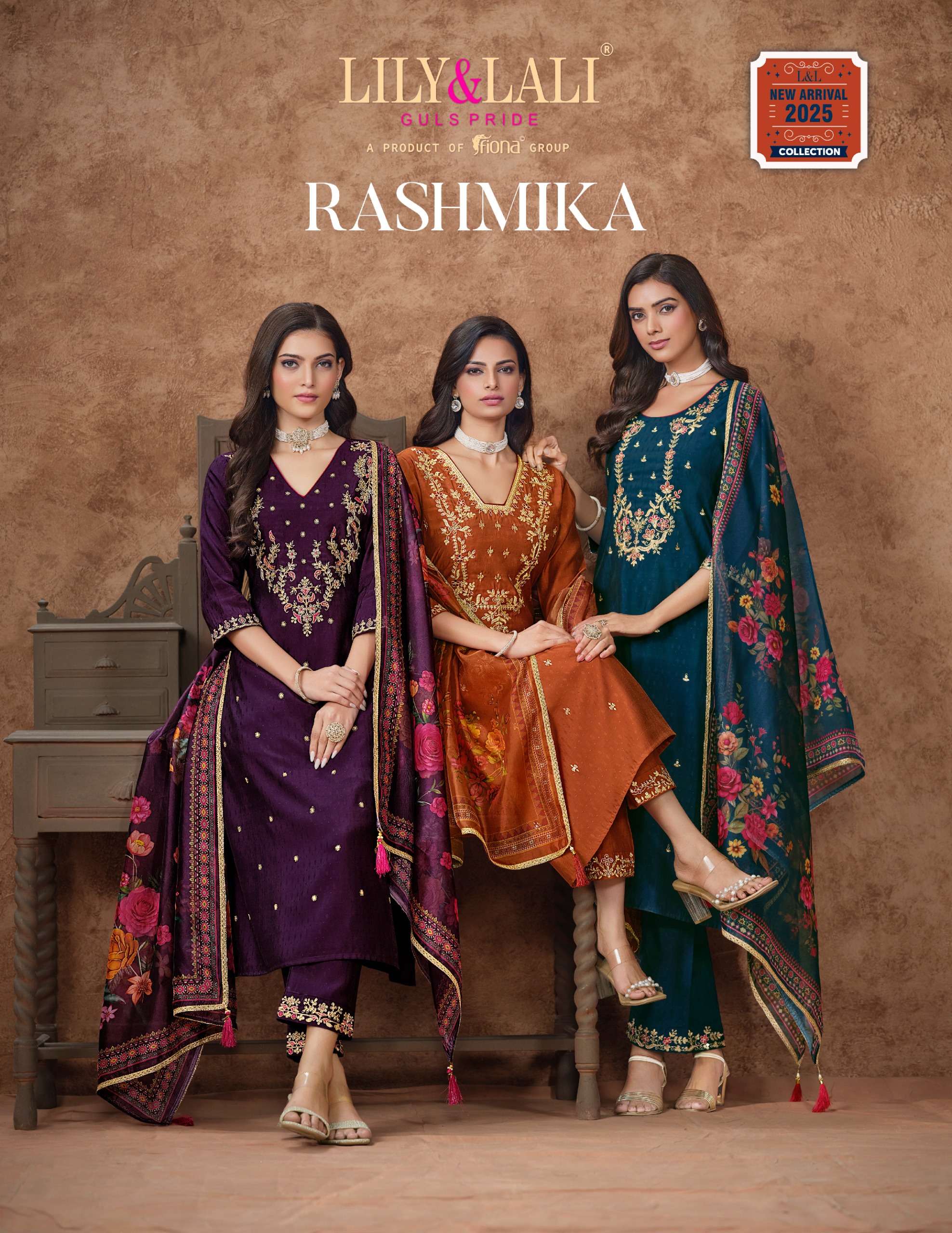 RASHMIKA by LILY  LALI viscose silk kurti collection manufacturer surat 