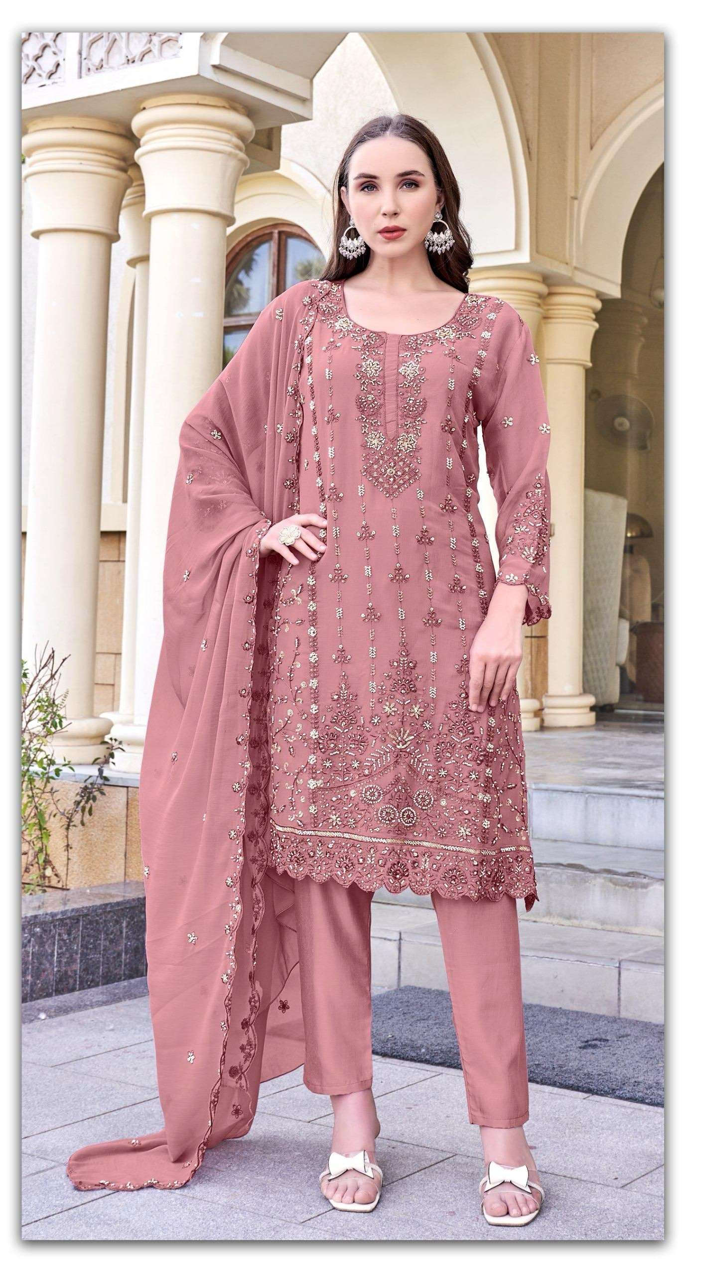  ROSE HAND CRAFT D NO S 207 EDITION by SHANAYA fashion KTC HEAVY GEORGETTE suit collection manufactu...