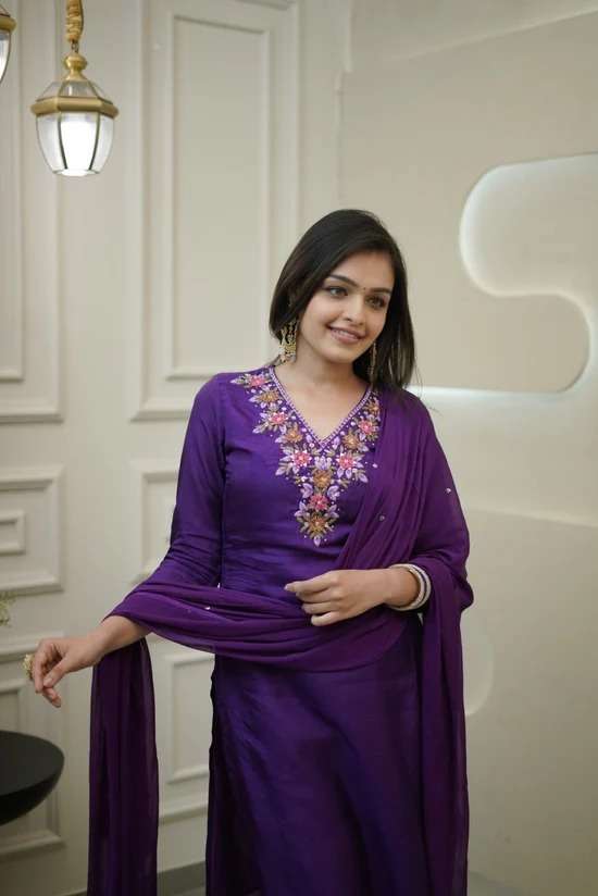 Sku Riva Colour Purple vichitra kurti collection manufacturer surat 