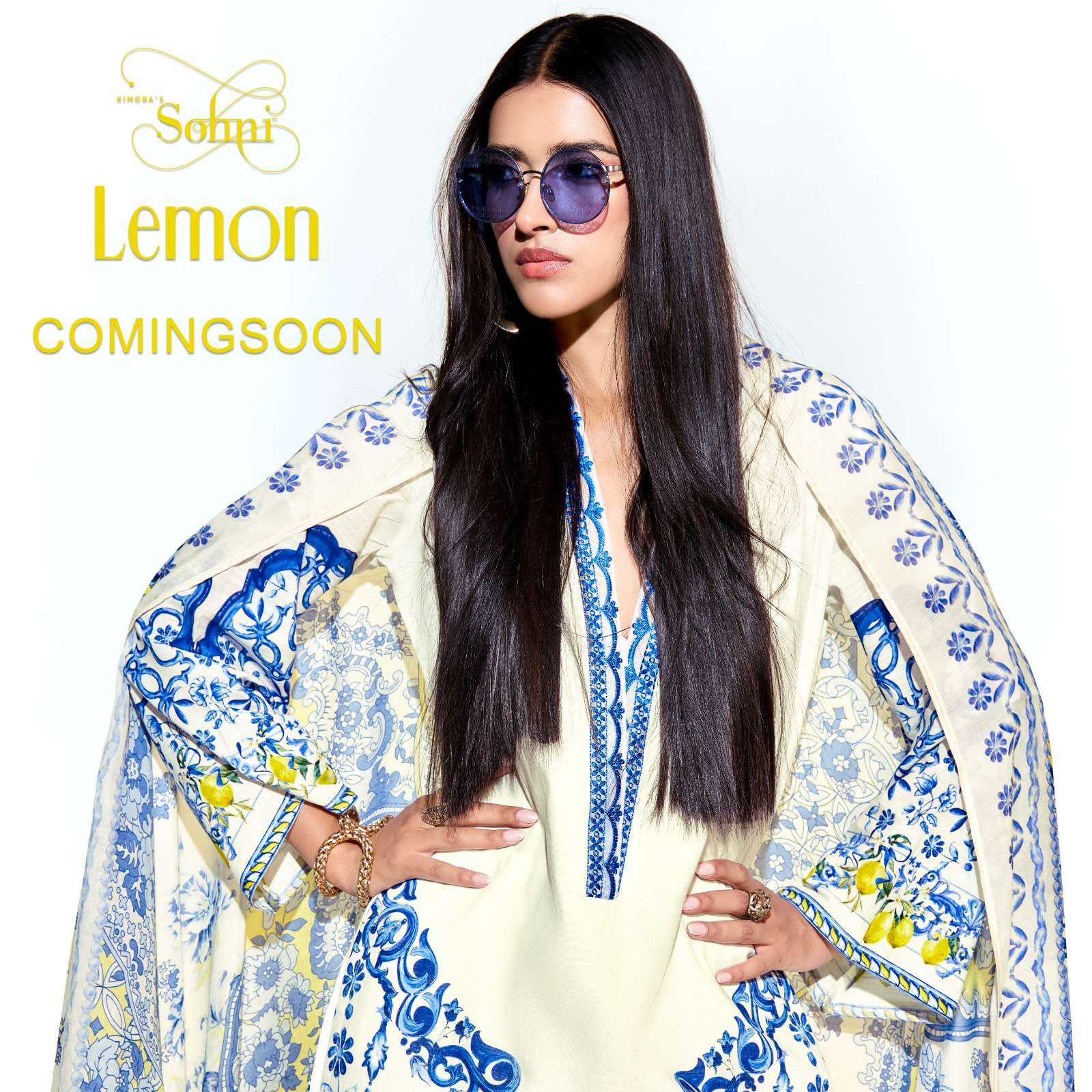 SOHNI Lemon by KIMORA digital print suit collection manufacturer surat 