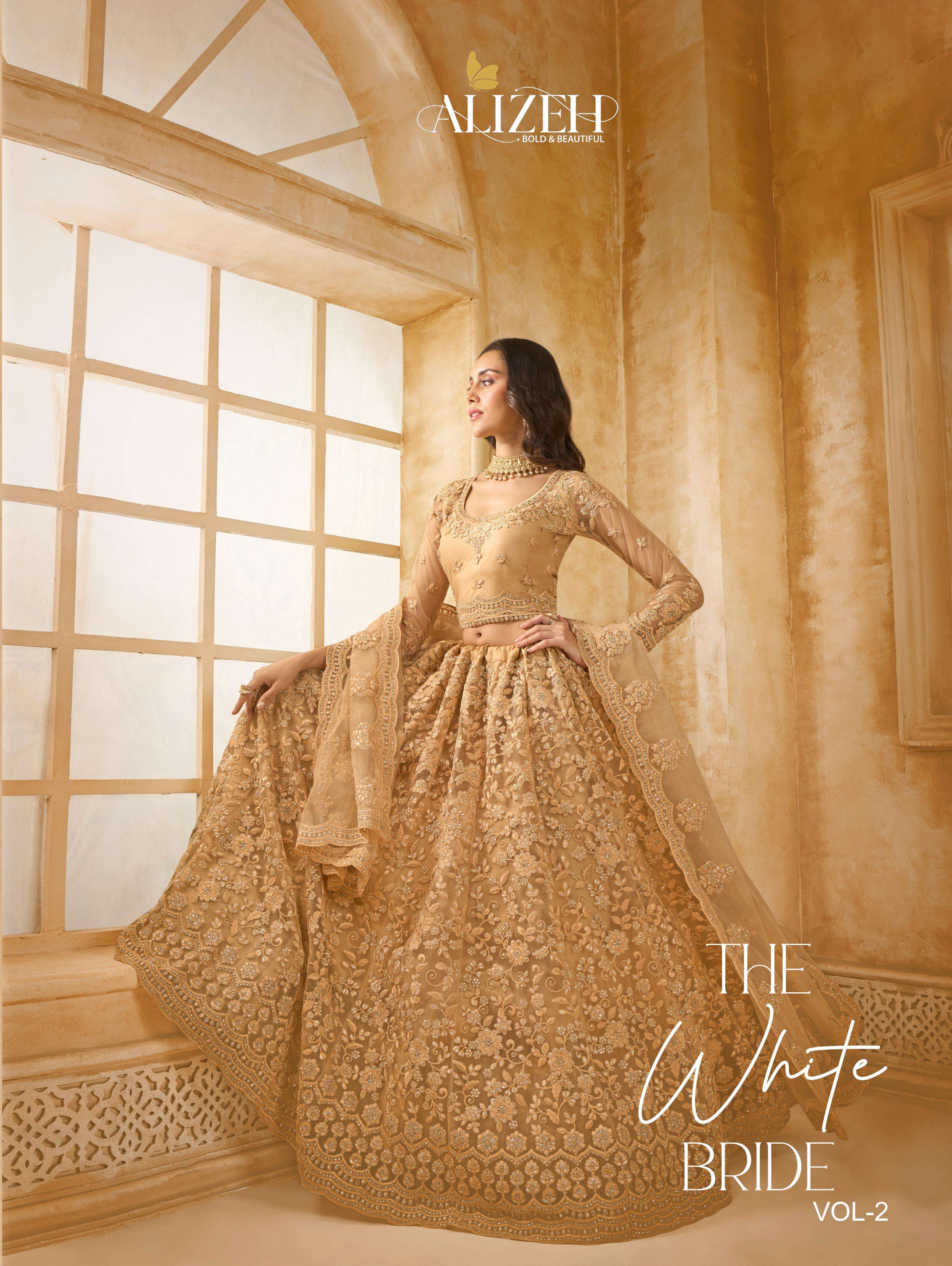The White Bride Vol 2 by Alizeh Official lehenga choli collection manufacturer surat 